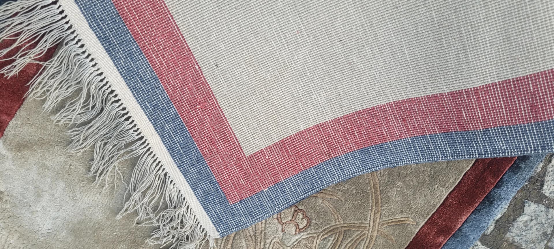 Dywan Art déco 62x140 cm, beżowy, jedwab, Chiny, początek XX w. - 89087