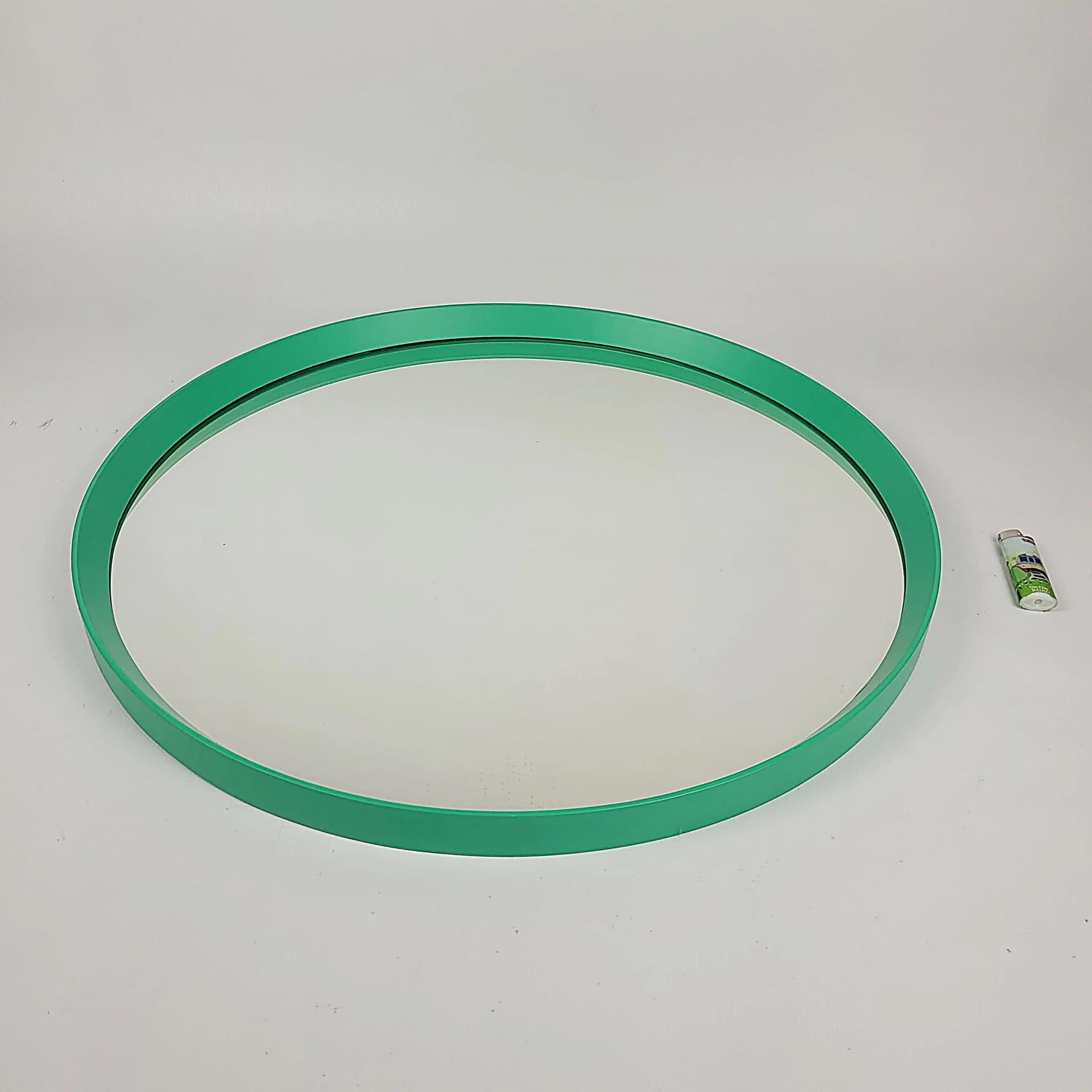 Wall Mirror Space Age, green acrylic, Poland, 1970s - 86802