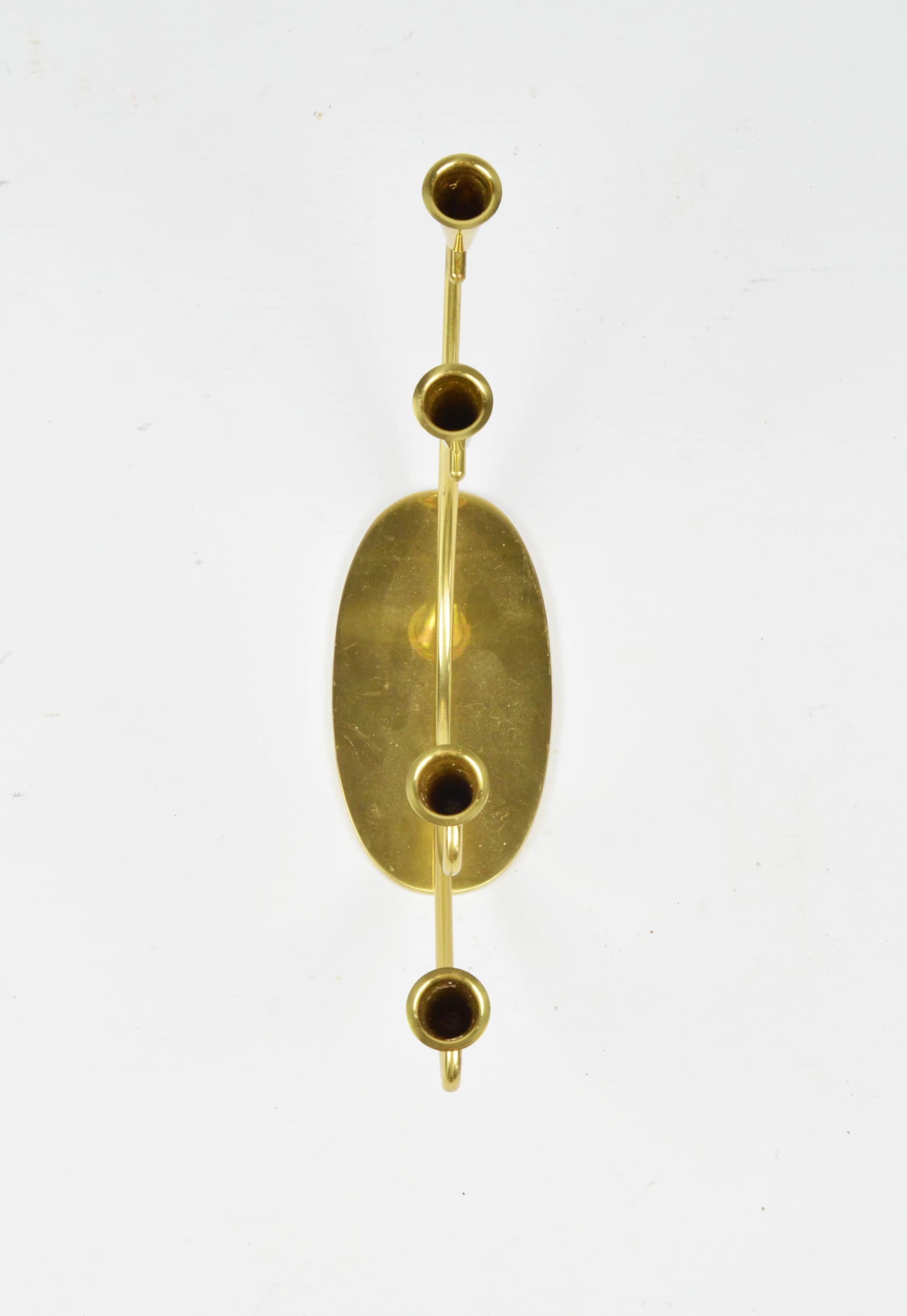 Świecznik, złoty, metal, Polska, lata 70. - 86779