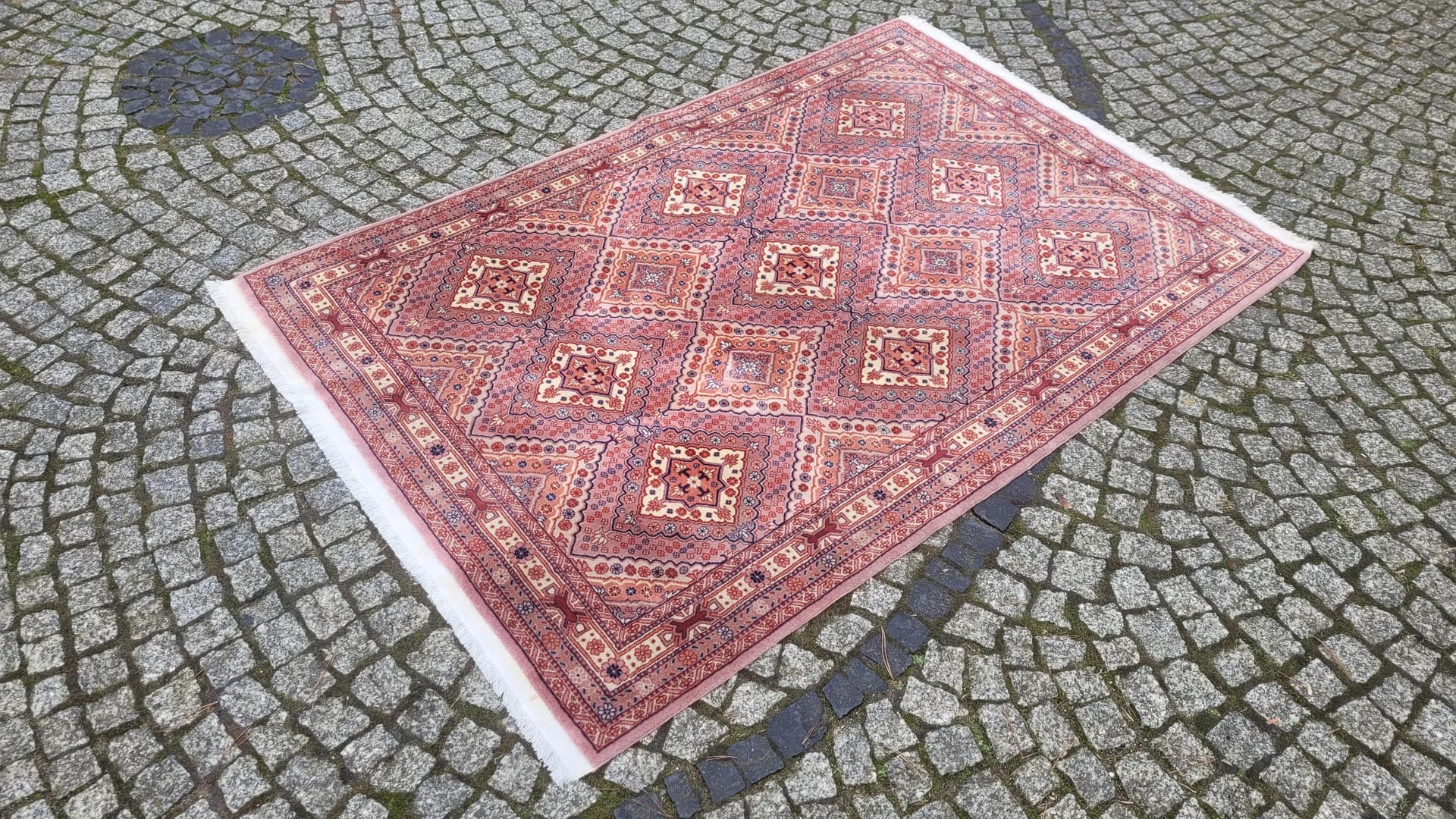 Rug Ghom 190x123 cm, red, wool, Pakistan - 89024