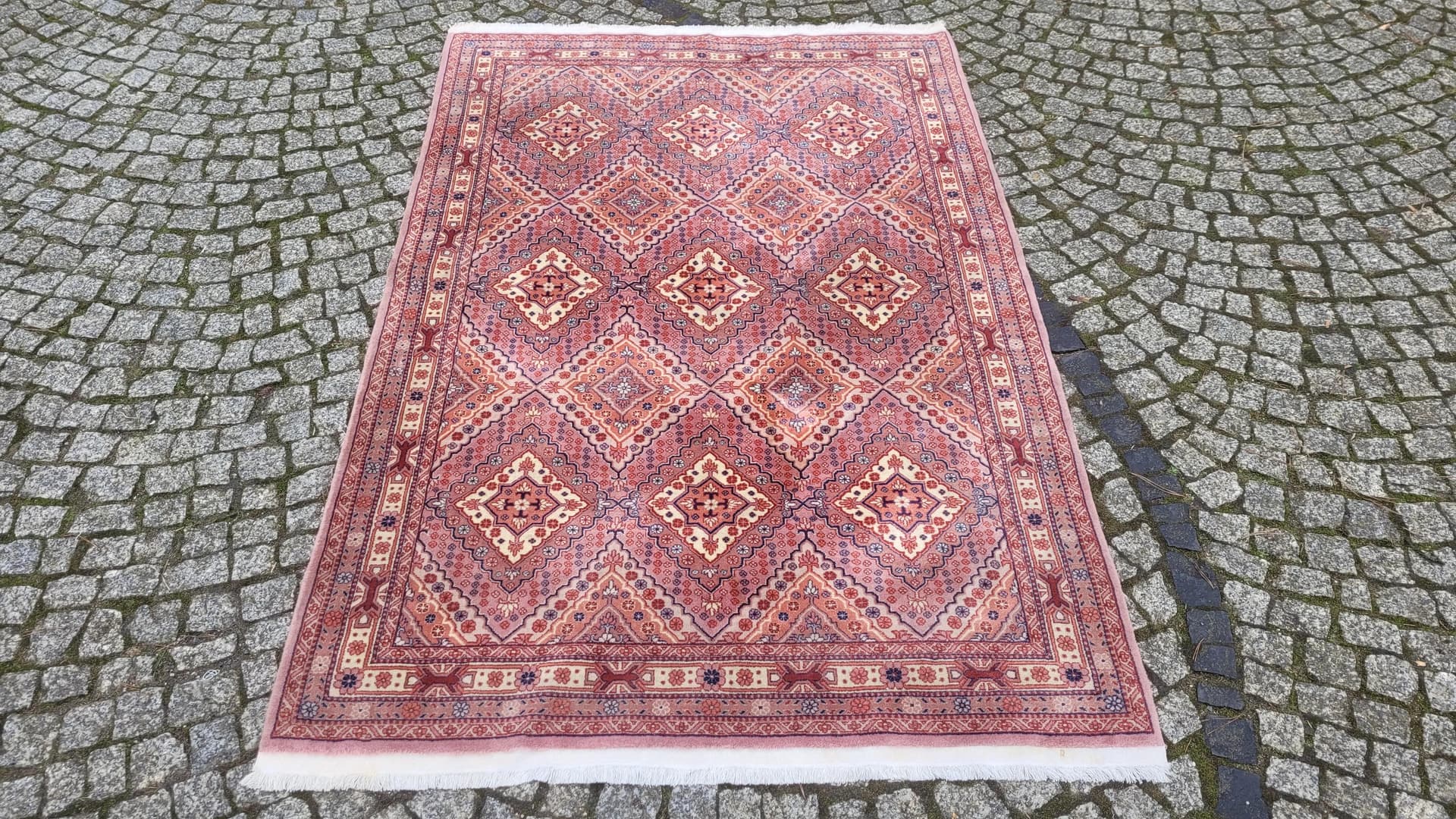 Rug Ghom 190x123 cm, red, wool, Pakistan - 89028