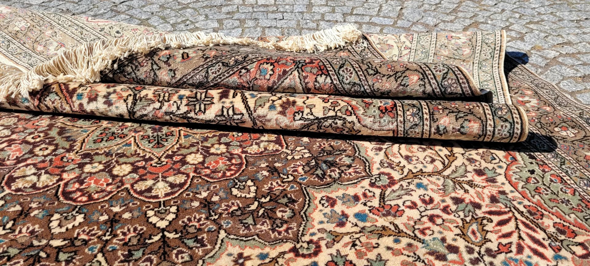 Rug Kayseri, 200x320 cm, beige, wool, Turkey, 1960s. - 89003