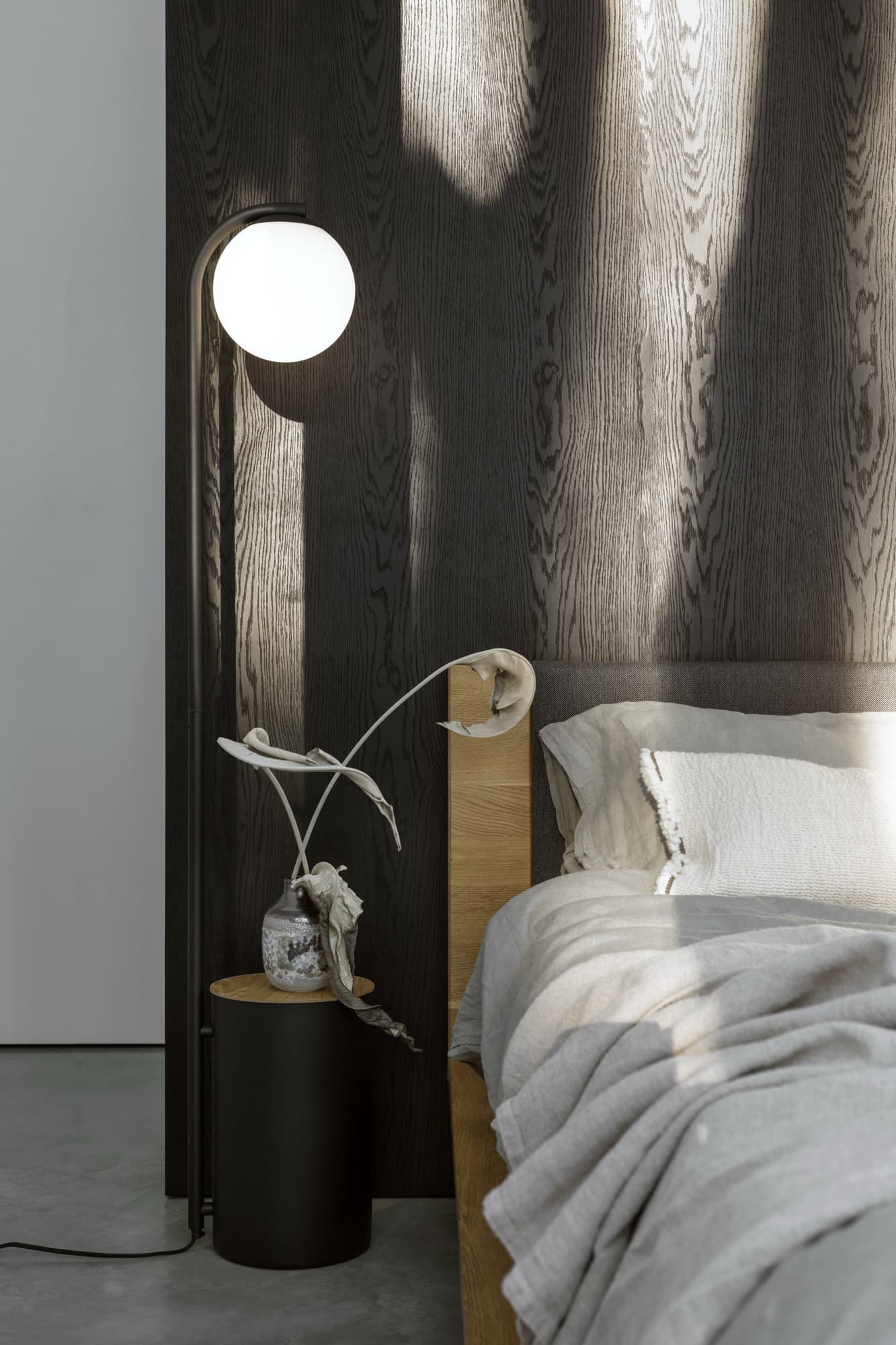 Lampa podłogowa BOTANICA WOOD XL czarny, Kaspa - 6774