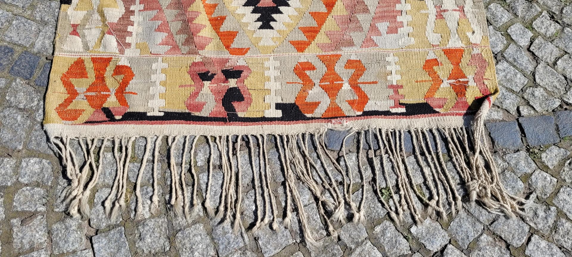 Dywan kilim, 94x165 cm, multikolor, wełna, Turcja, lata 60. - 88966