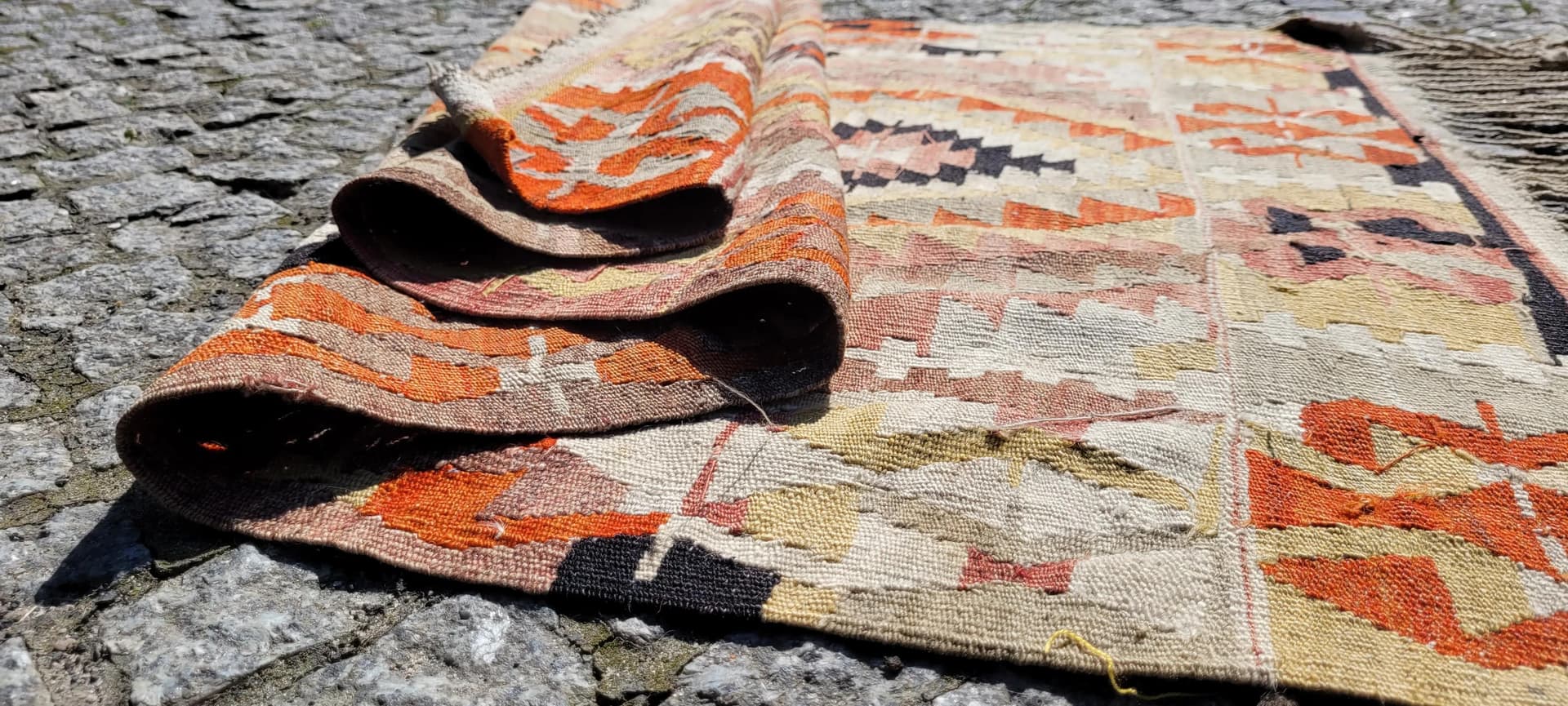 Dywan kilim, 94x165 cm, multikolor, wełna, Turcja, lata 60. - 88962