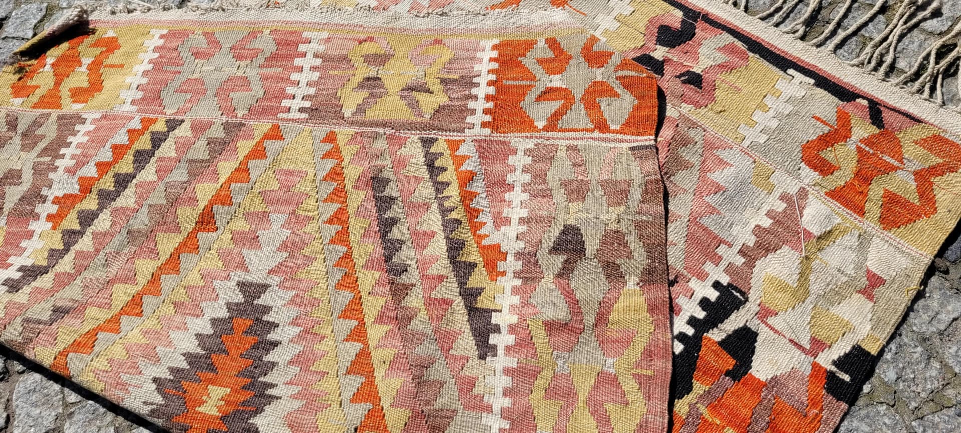 Dywan kilim, 94x165 cm, multikolor, wełna, Turcja, lata 60. - 88965