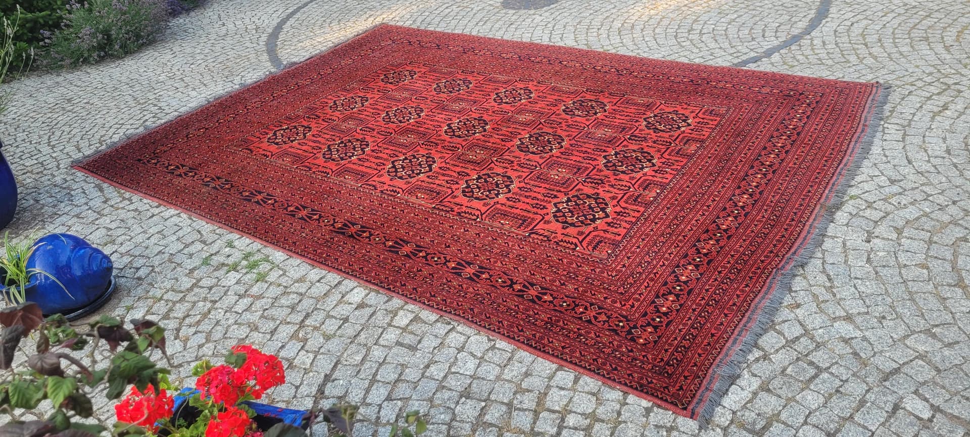 Oriental rug, red, wool, Afghanistan, 250x350cm - 88934