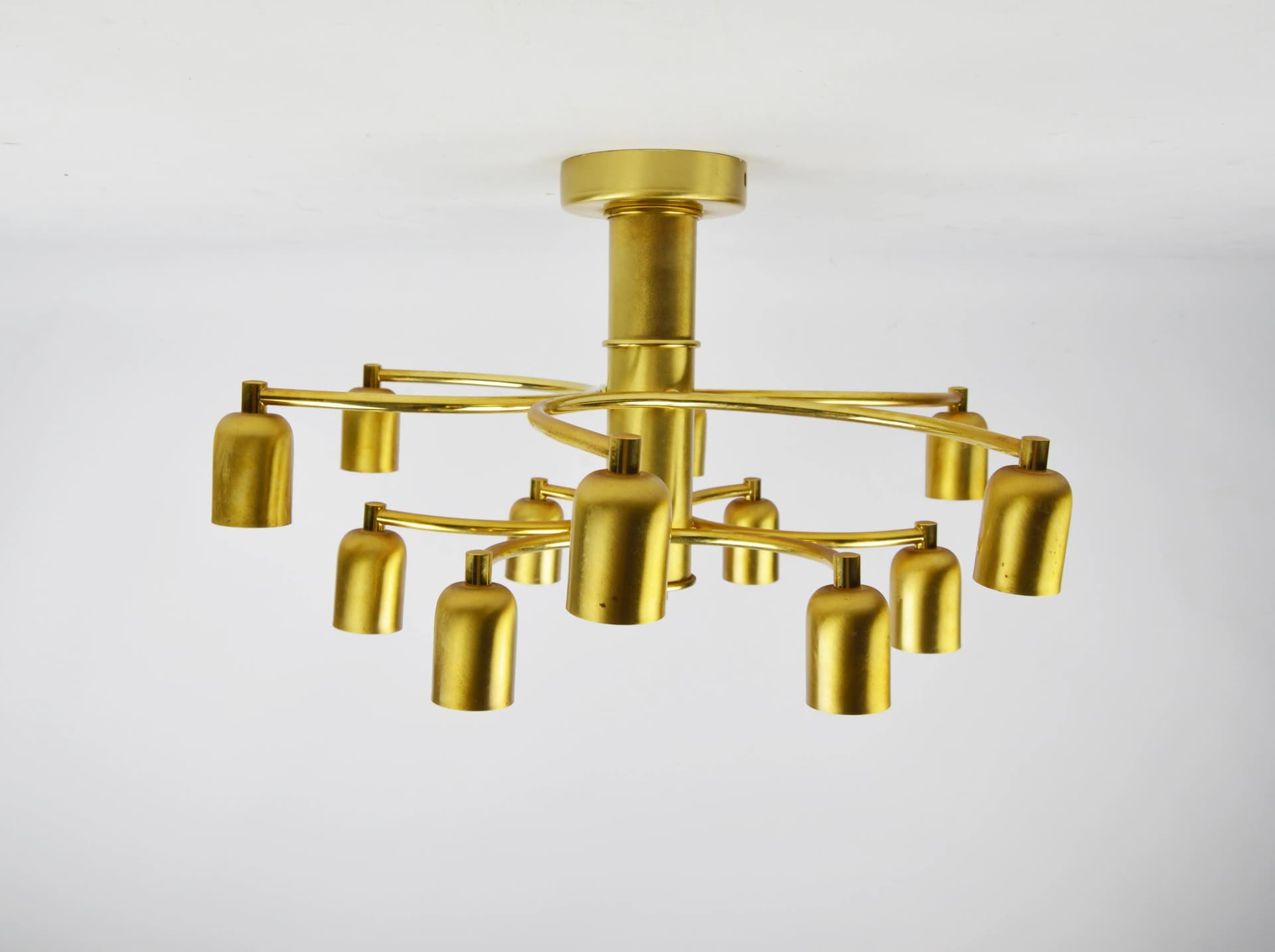 Lampa Leola, złoty, metal, Polska, lata 80. - 86641