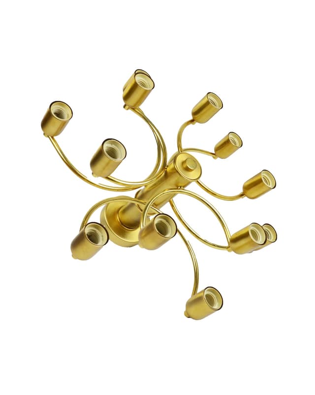 Lampa Leola, złoty, metal, Polska, lata 80. - WYMIARY