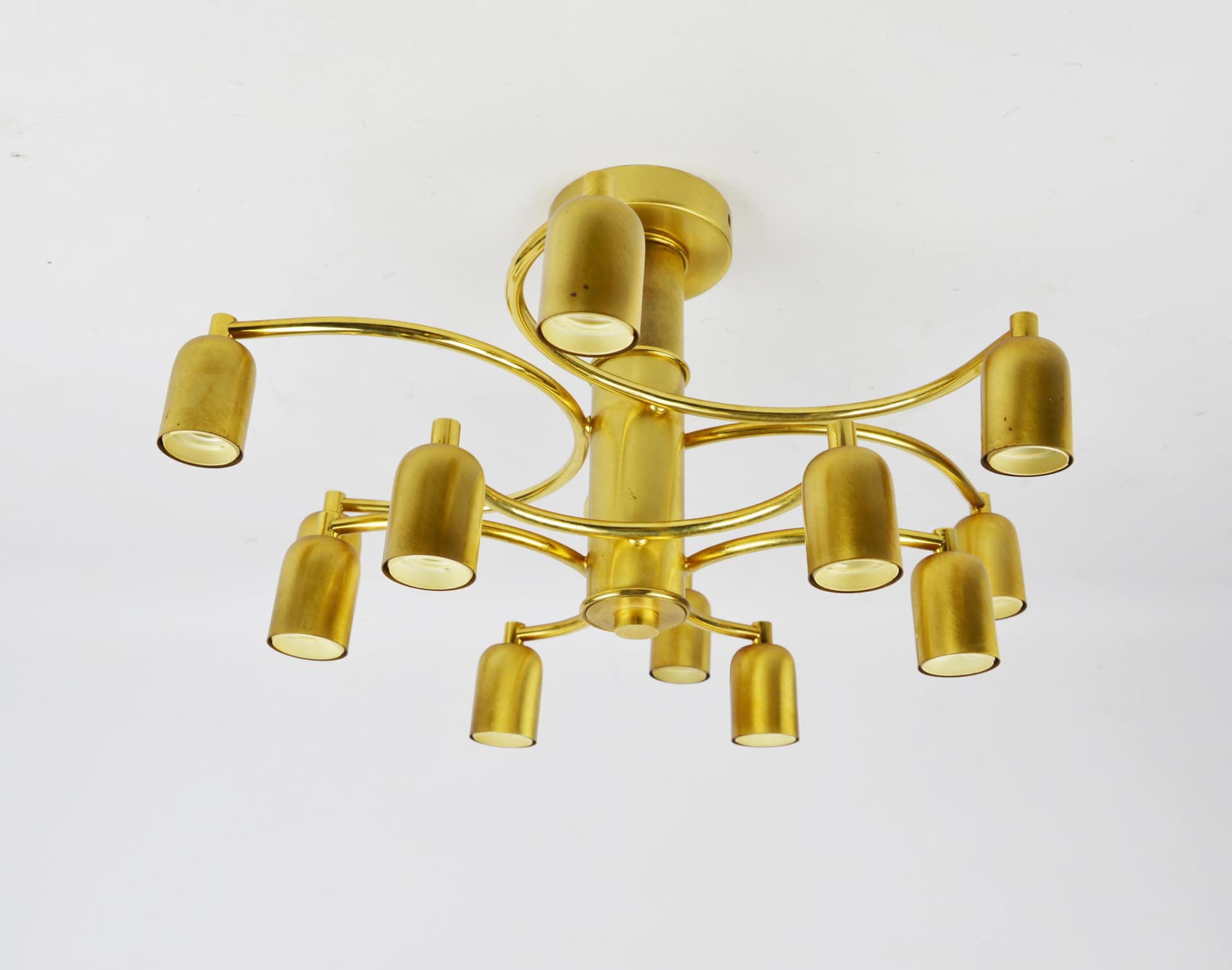 Lampa Leola, złoty, metal, Polska, lata 80. - 86639