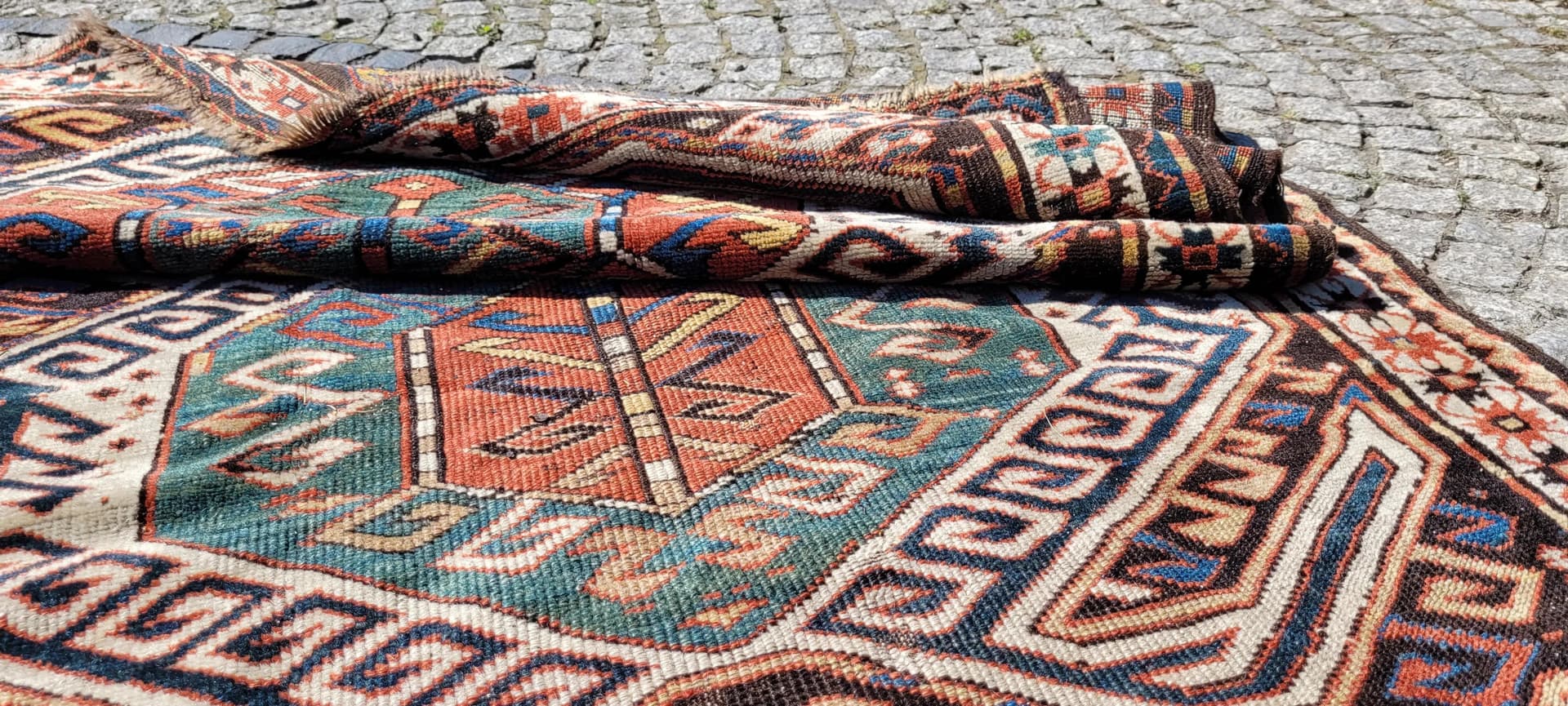 Rug Kazak, 270x130 cm, red wool, Azerbaijan, 19th c. - 88930