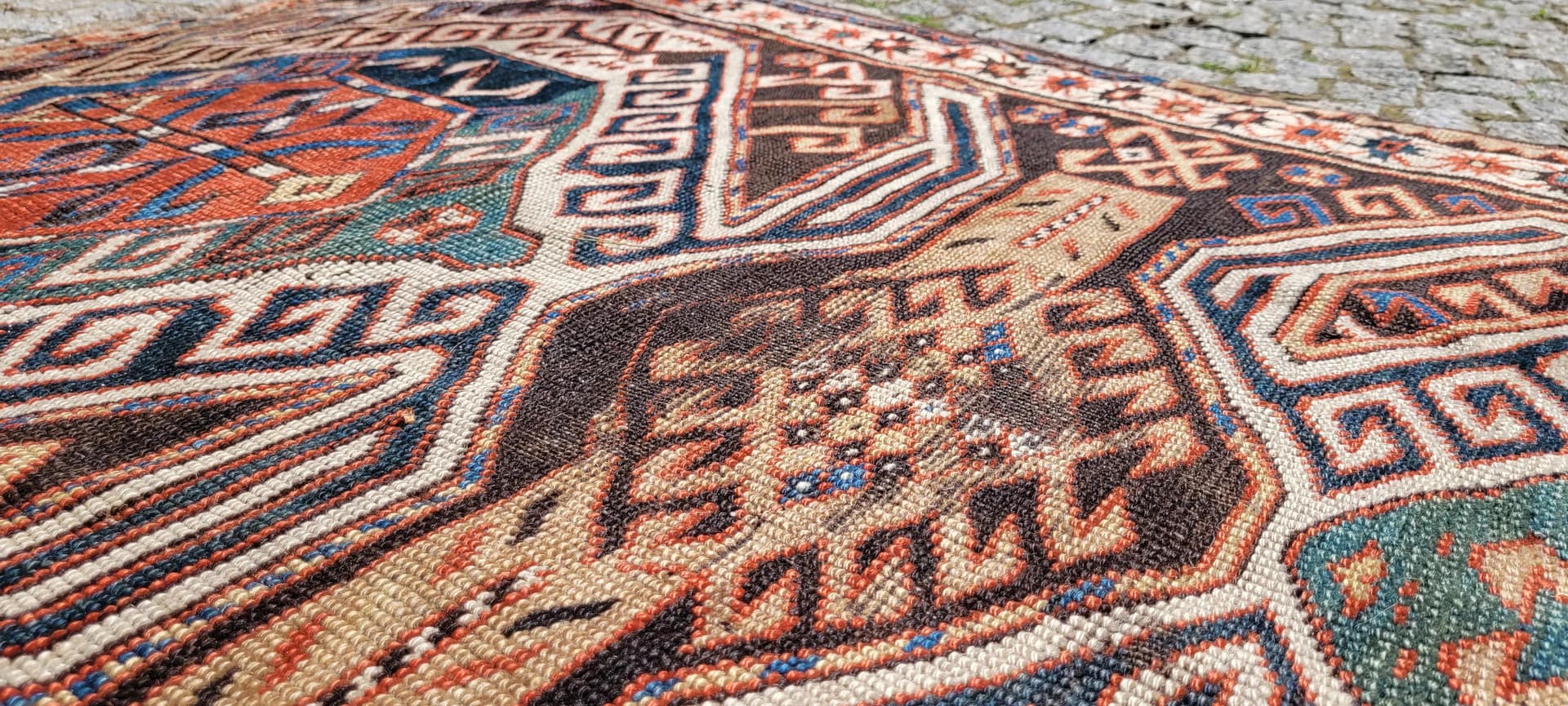 Rug Kazak, 270x130 cm, red wool, Azerbaijan, 19th c. - 88928