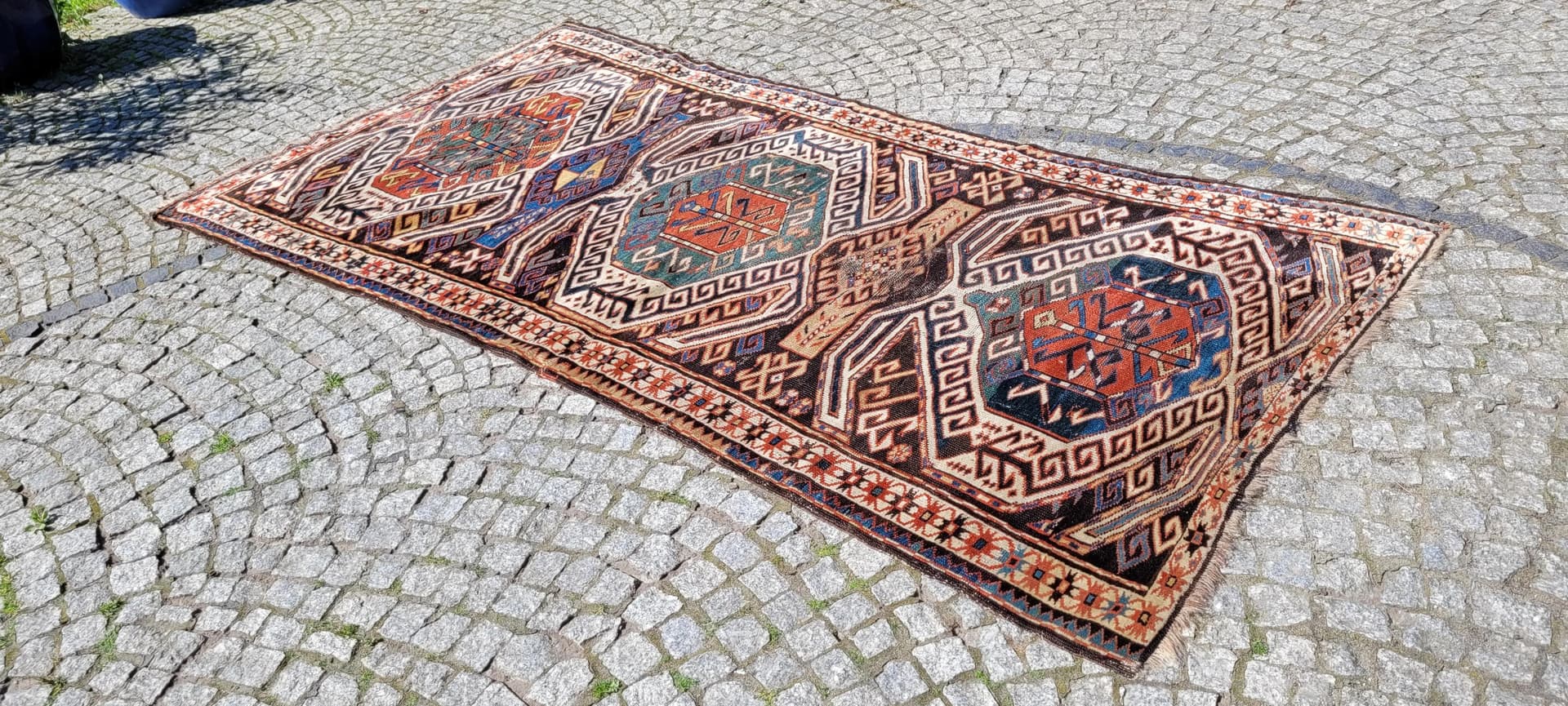 Rug Kazak, 270x130 cm, red wool, Azerbaijan, 19th c. - 88923