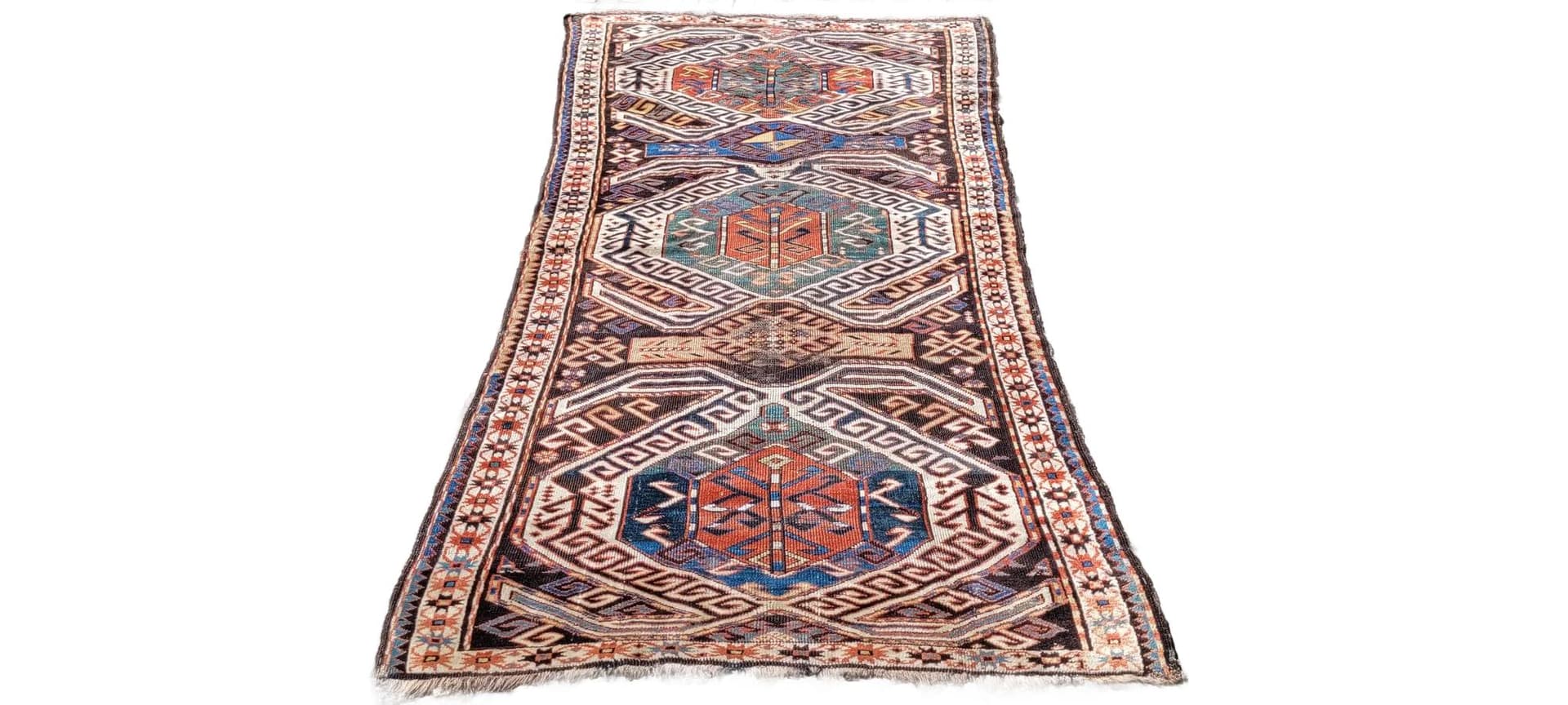 Rug Kazak, 270x130 cm, red wool, Azerbaijan, 19th c.
