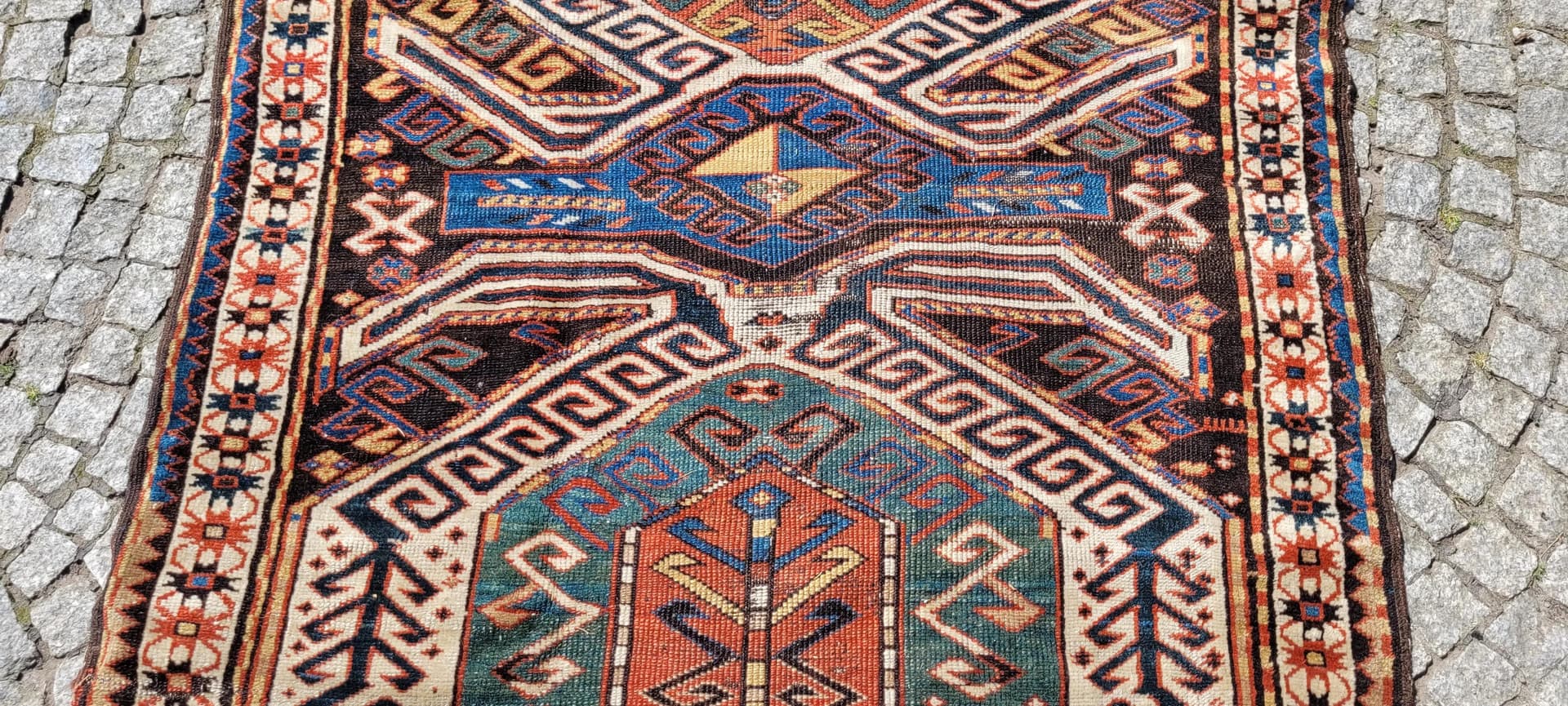 Rug Kazak, 270x130 cm, red wool, Azerbaijan, 19th c. - 88929