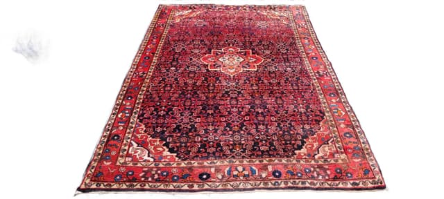 Dywan Hamadan, 205x330 cm, czerwony, wełna, Iran, lata 20. - WYMIARY