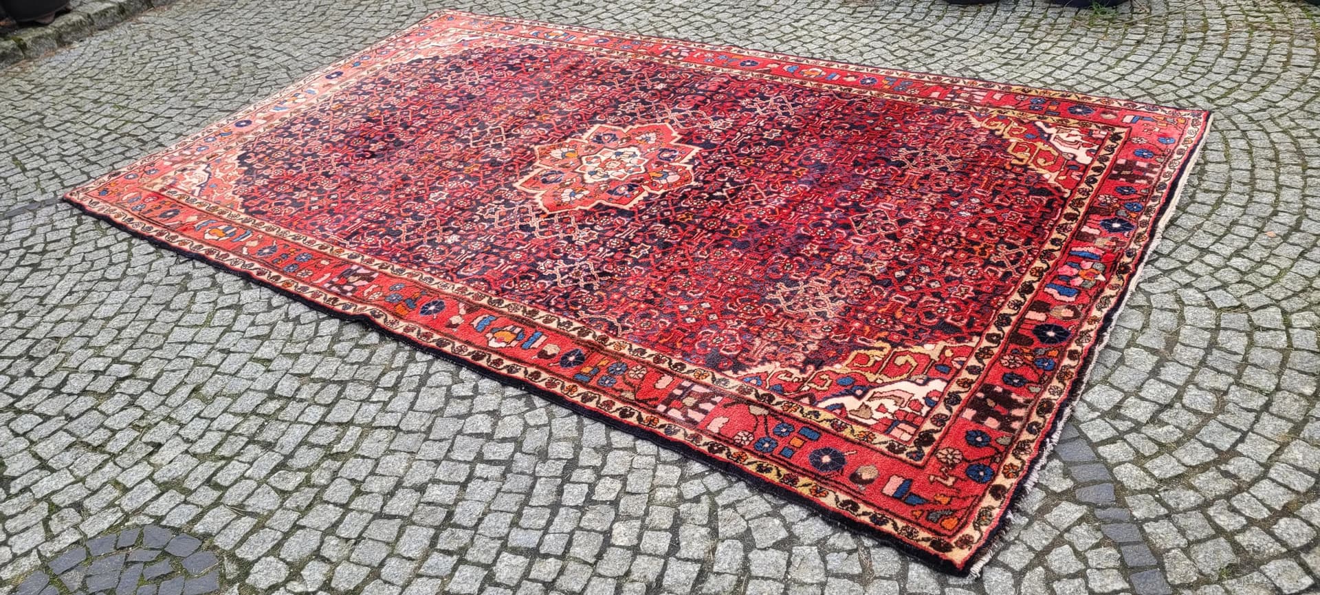 Dywan Hamadan, 205x330 cm, czerwony, wełna, Iran, lata 20. - 88882