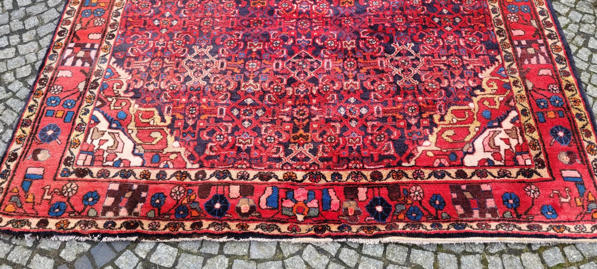 Dywan Hamadan, 205x330 cm, czerwony, wełna, Iran, lata 20. - 88887