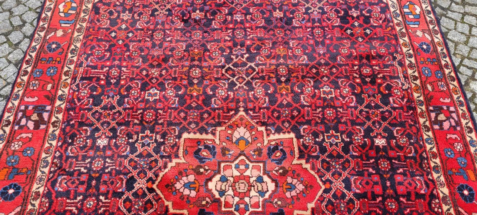 Dywan Hamadan, 205x330 cm, czerwony, wełna, Iran, lata 20. - 88889