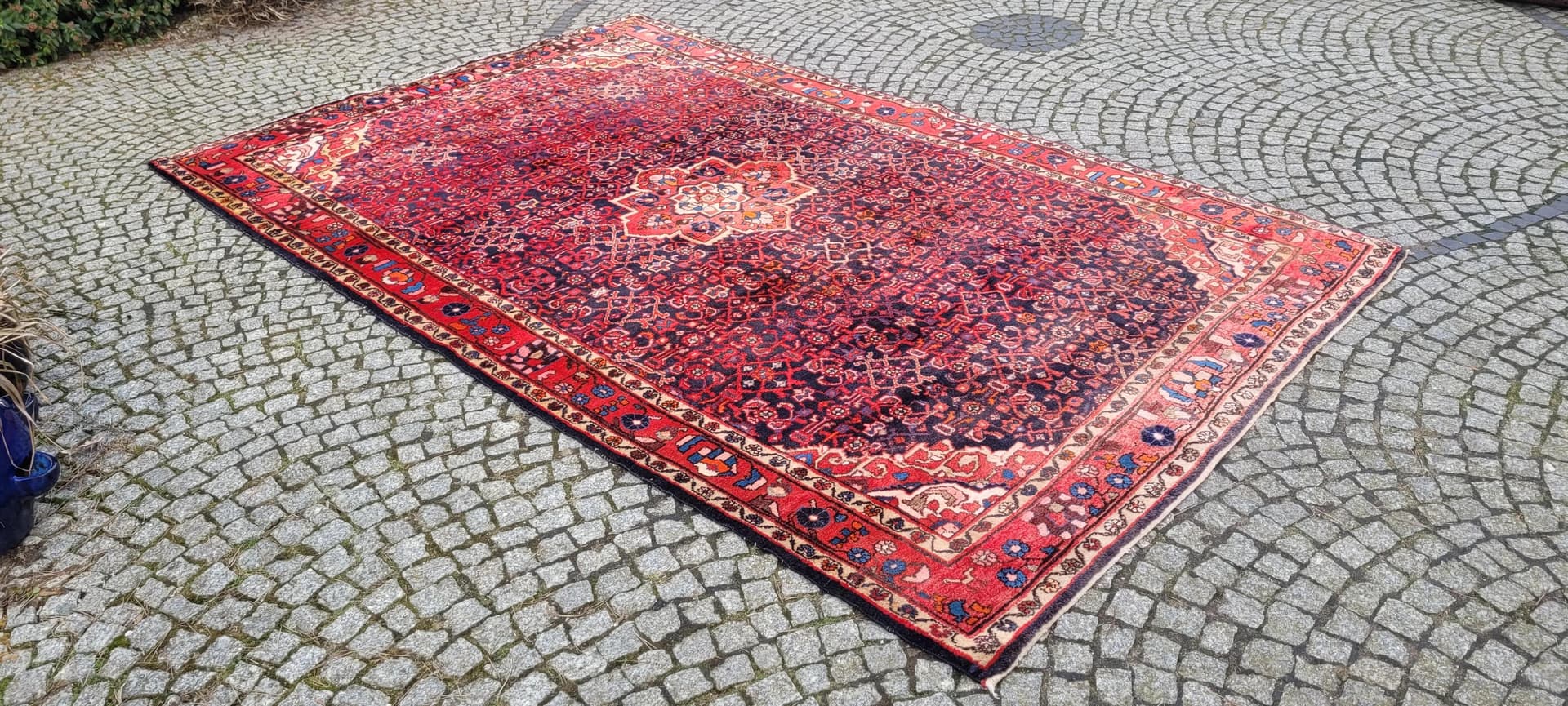 Dywan Hamadan, 205x330 cm, czerwony, wełna, Iran, lata 20. - 88885