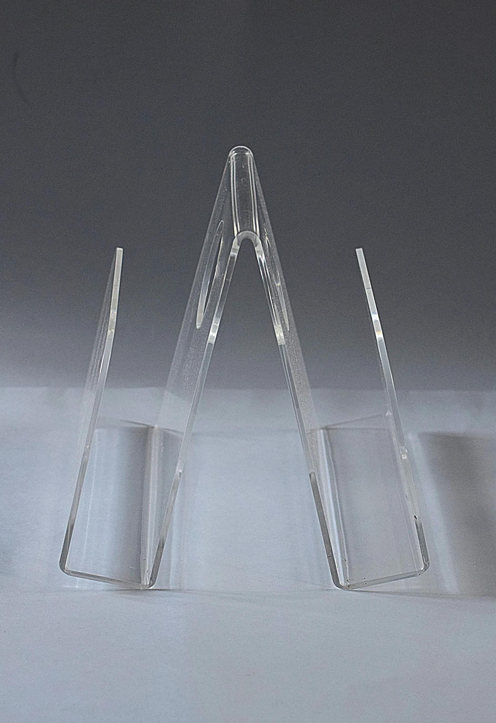 Magazine rack, transparent plexiglass, Poland, 1970s. - 86558