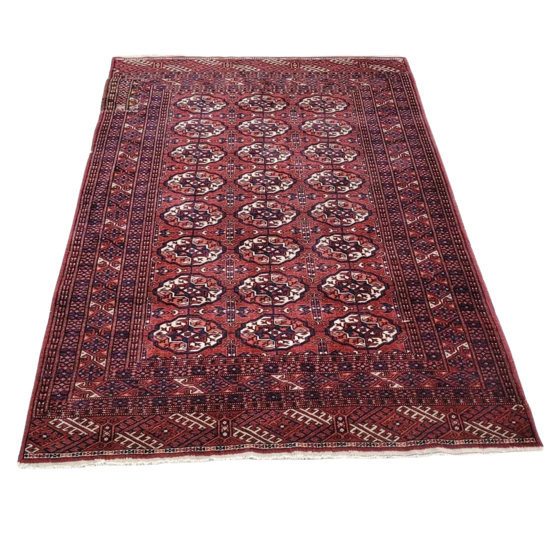 Rug Tekke, 123x192 cm, red, wool, Turkmenistan, 19th c.