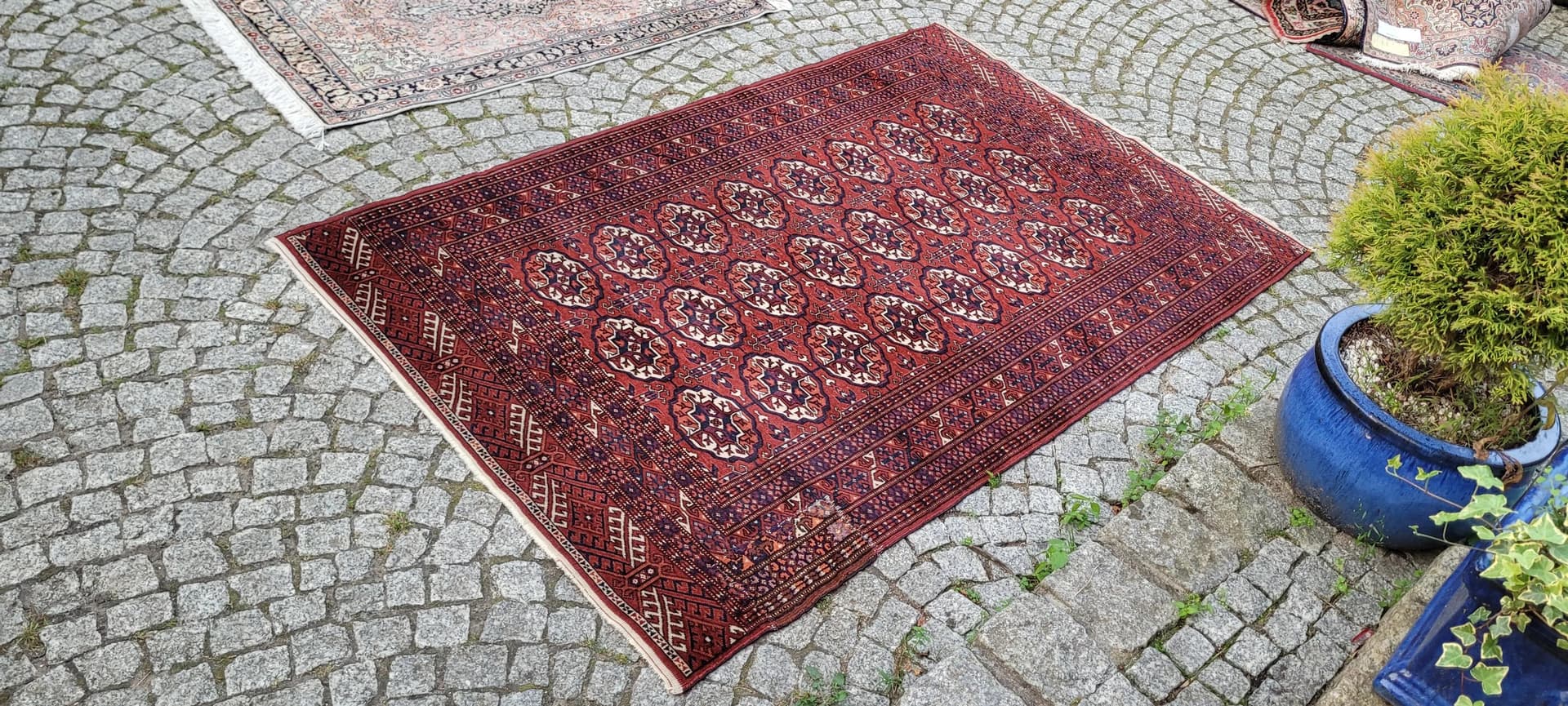Rug Tekke, 123x192 cm, red, wool, Turkmenistan, 19th c. - 88874