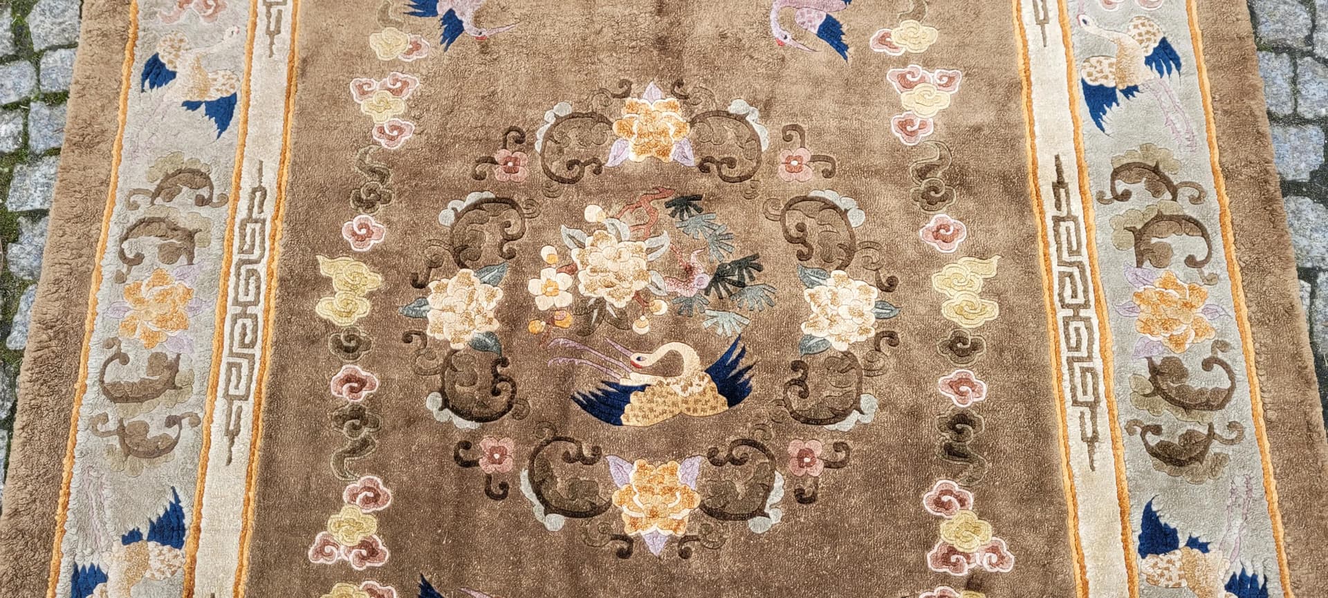 Dywan orientalny 125x235 cm, jedwab multikolor, Chiny, początek XX w. - 88870