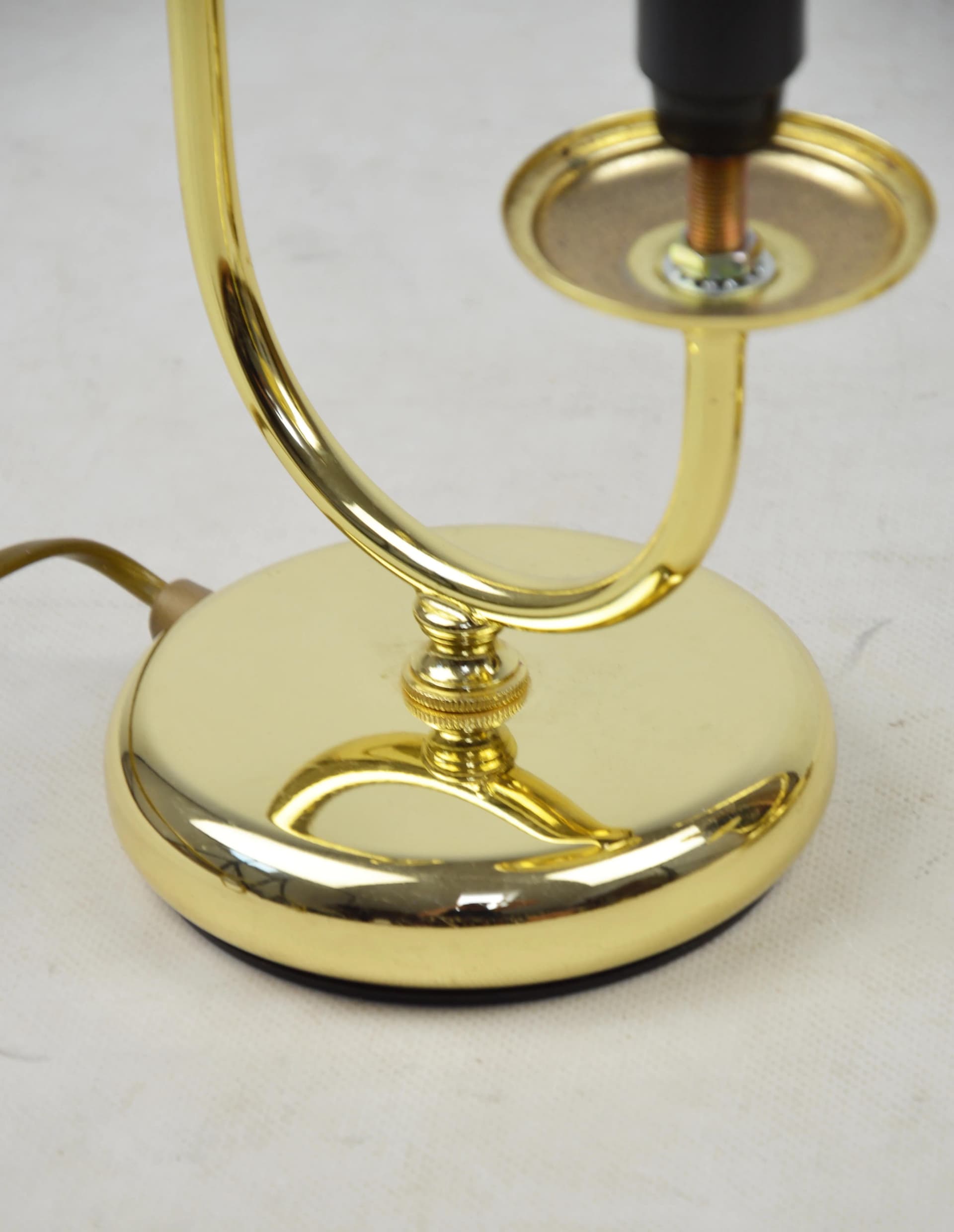 Pair of table lamps, gold metal, Massive, Belgium, 1980s. - 86512