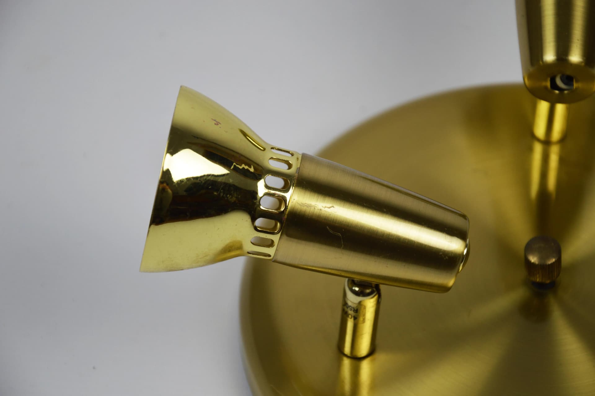 Ceiling lamp, golden metal, Germany, 1980s. - 86461