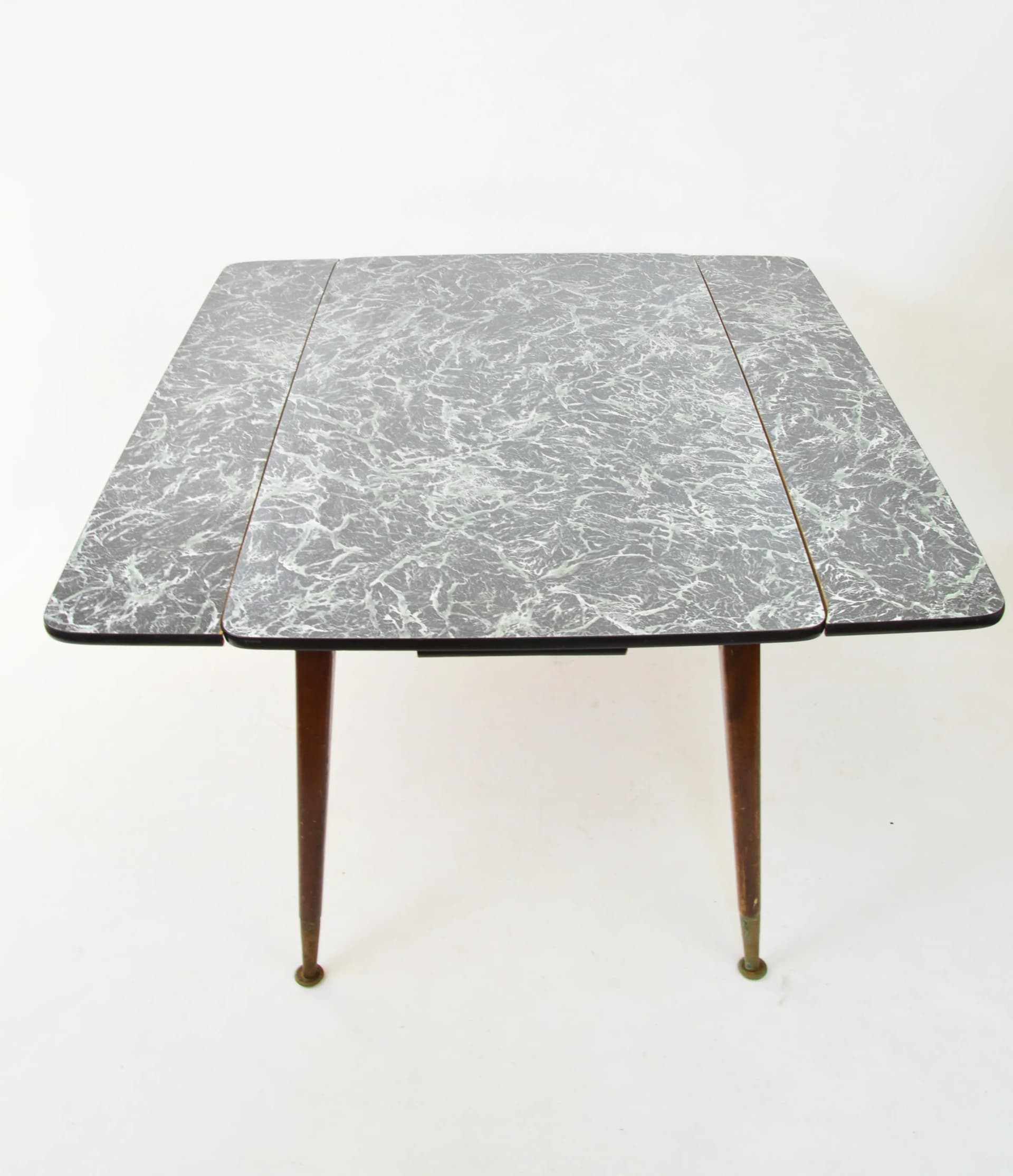 Extendable Table Rockabilly, grey, wood, Poland, 1960s. - 86445