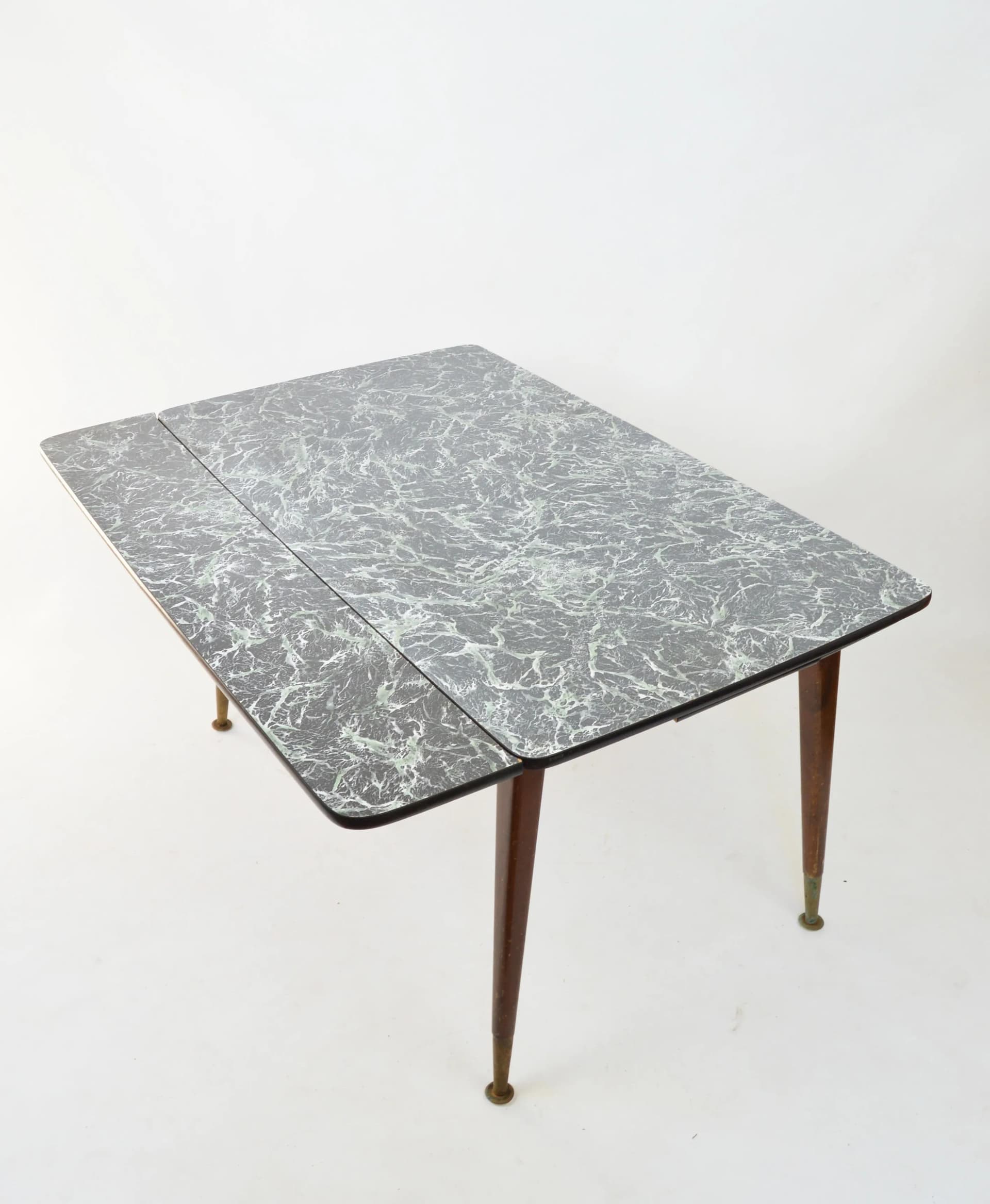 Extendable Table Rockabilly, grey, wood, Poland, 1960s. - 86442