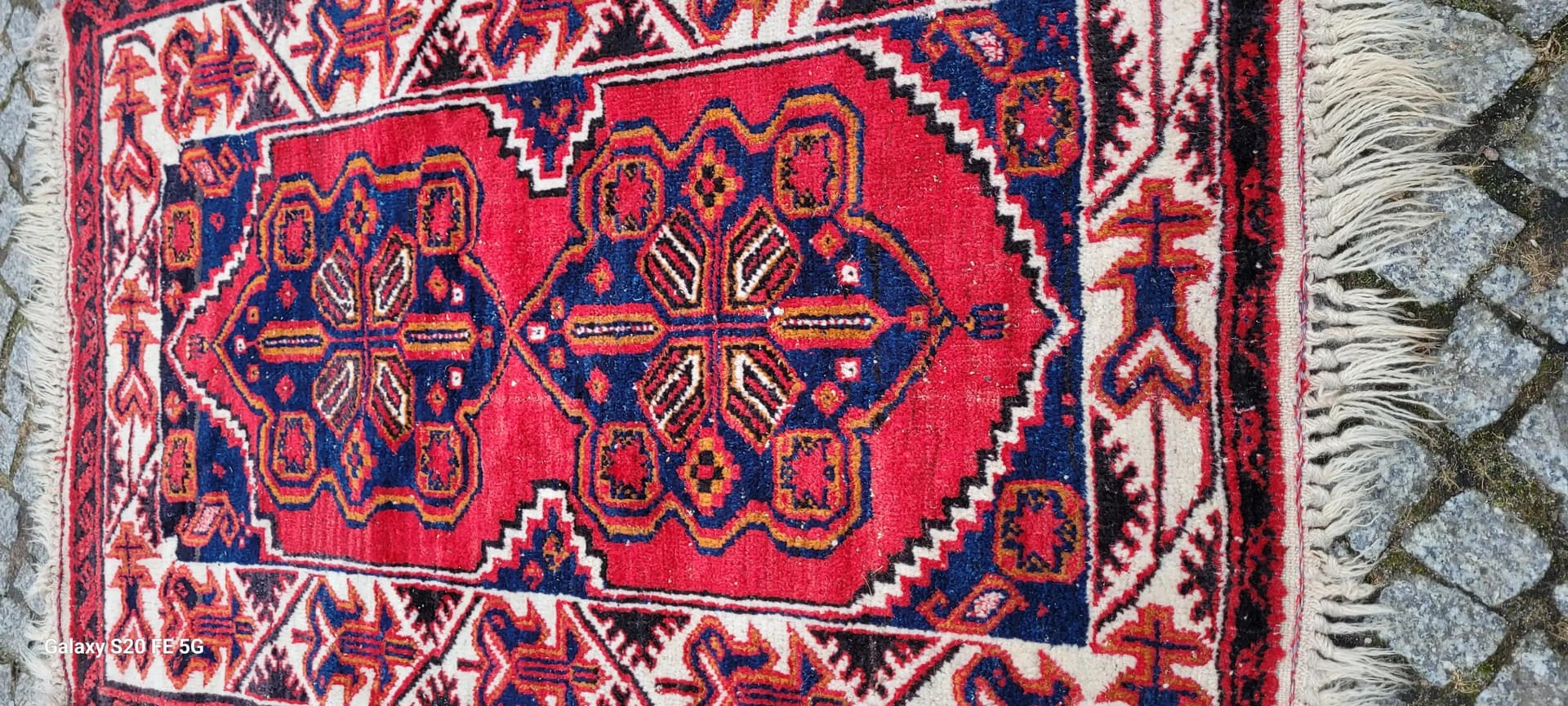 Rug Kazak, red wool, Turkey, 1960s, 85x300 cm - 88727