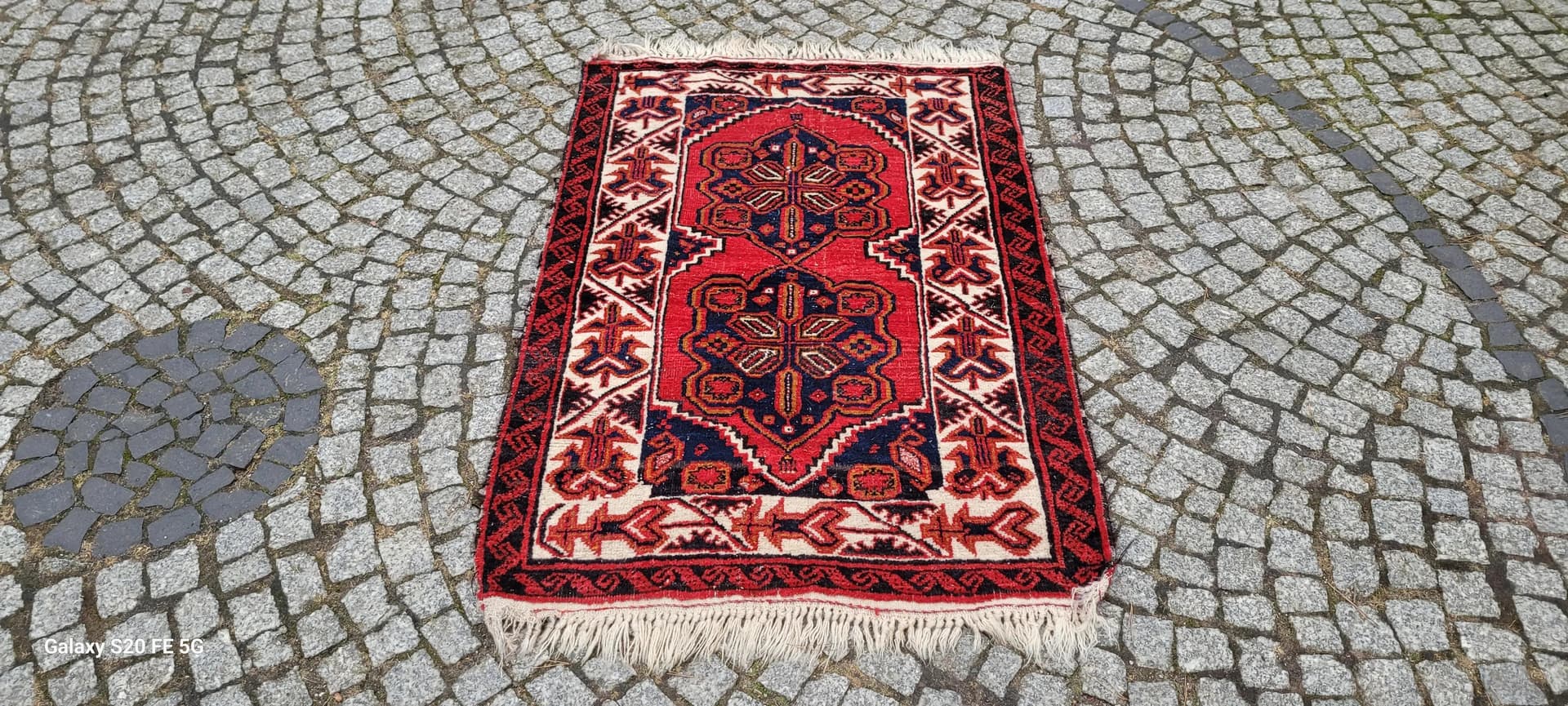 Rug Kazak, red wool, Turkey, 1960s, 85x300 cm - 88725