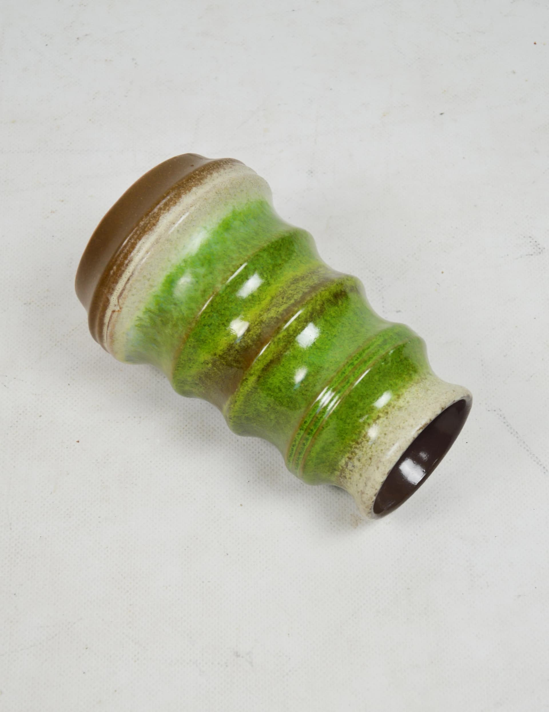 Wazon Strehla, multikolor, ceramika, Niemcy, lata 70. - 86350