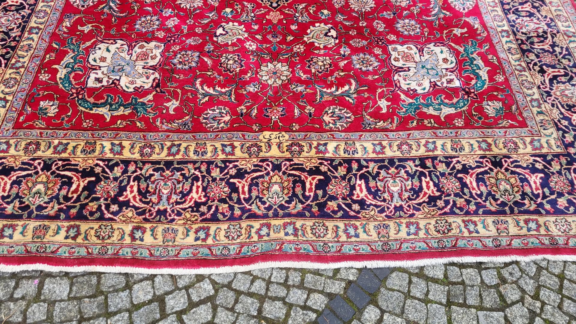 Dywan Tebriz 300x410 cm, czerwony, wełna bawełna, Iran, pocz. XX w. - 88714