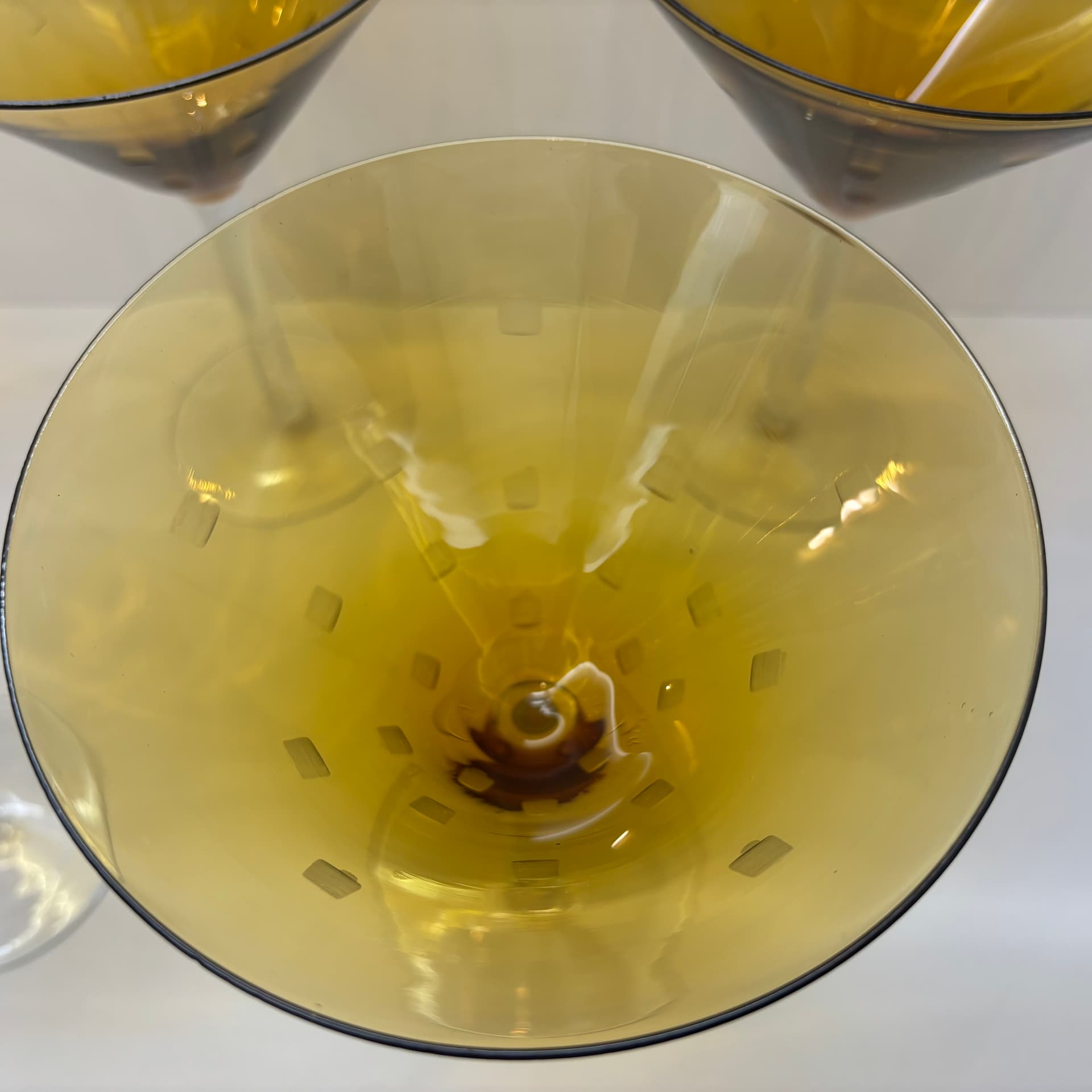 Komplet kieliszków koktajlowych, golden szkło, Niemcy, lata 80. - 83364