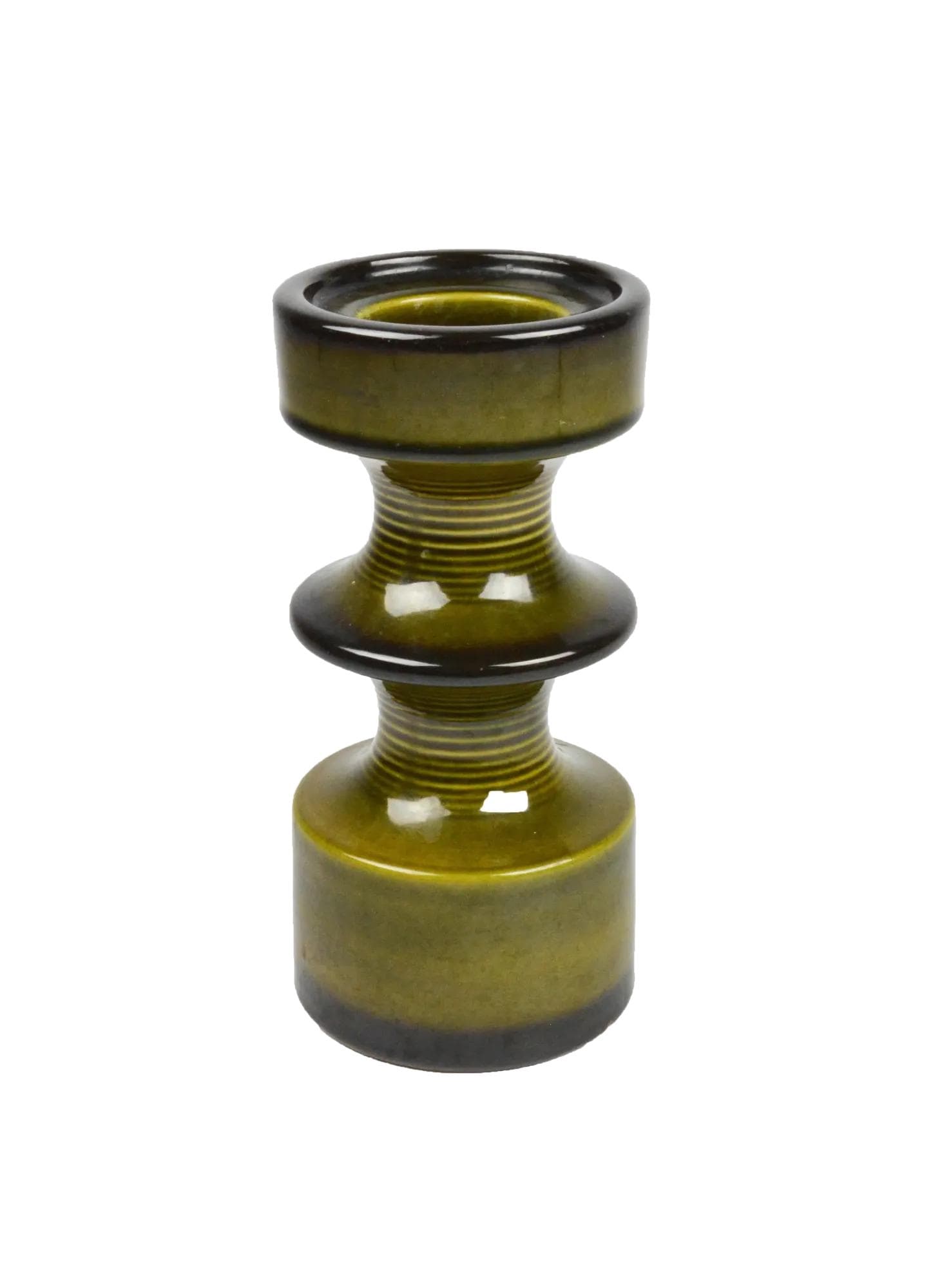 Candlestick, green porcelain, Poland, 1970s.