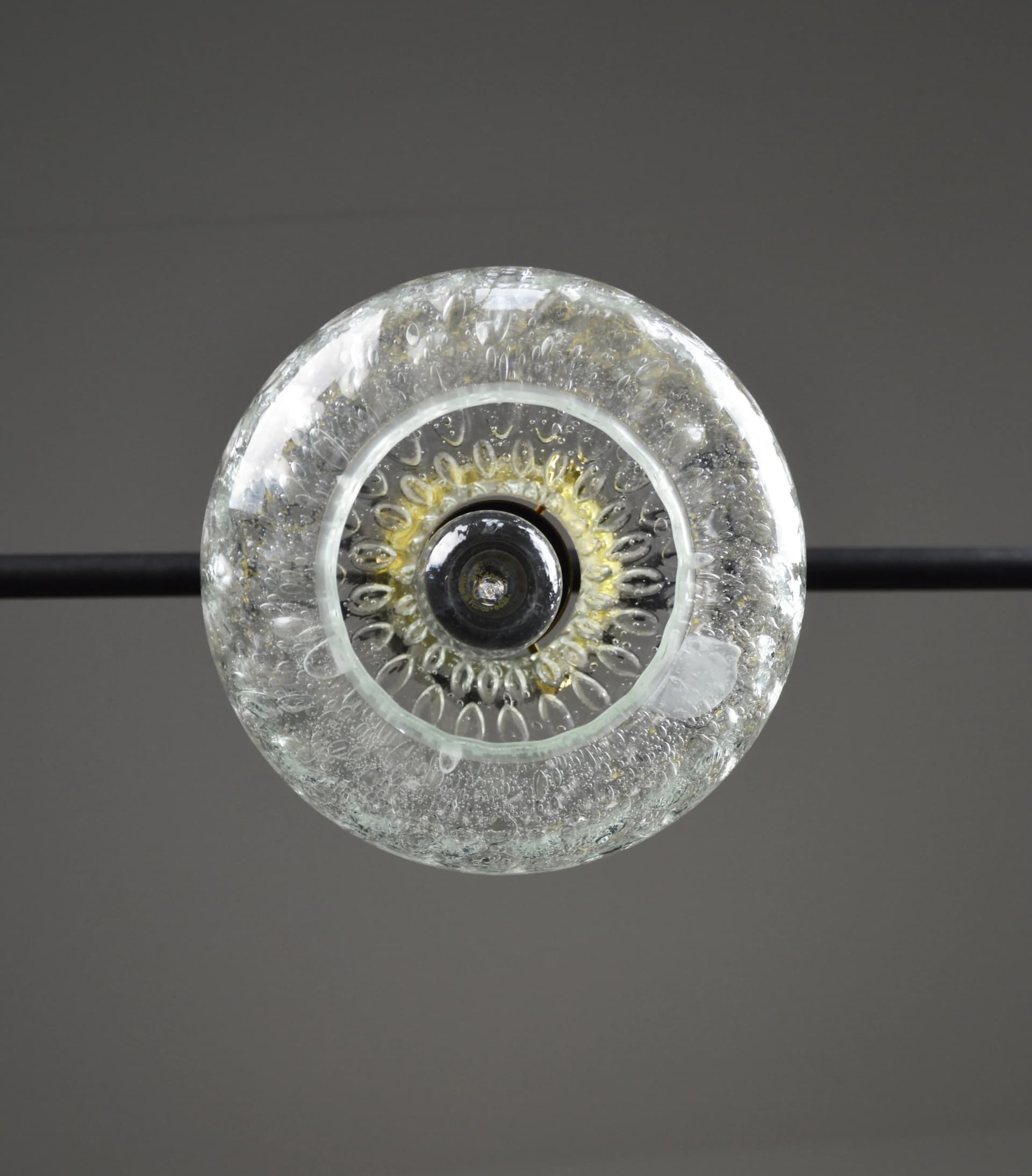 Lampa wisząca, transparent, szkło, Polska, lata 70. - 86263