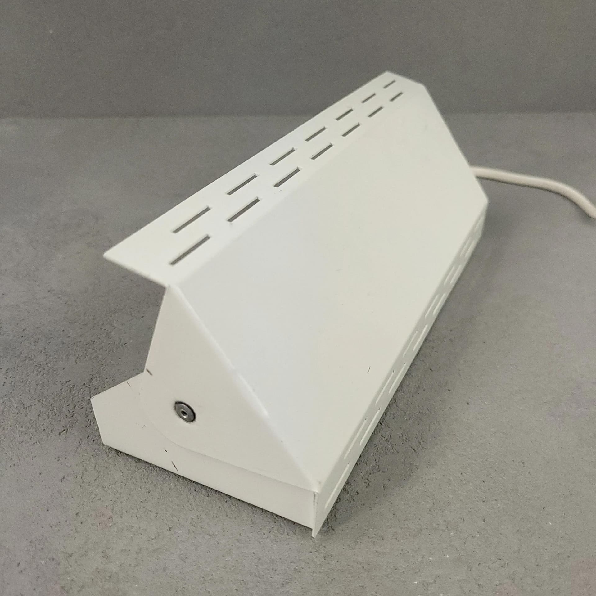 Kinkiet, biały, metal, Szwecja, lata 70. - 86214