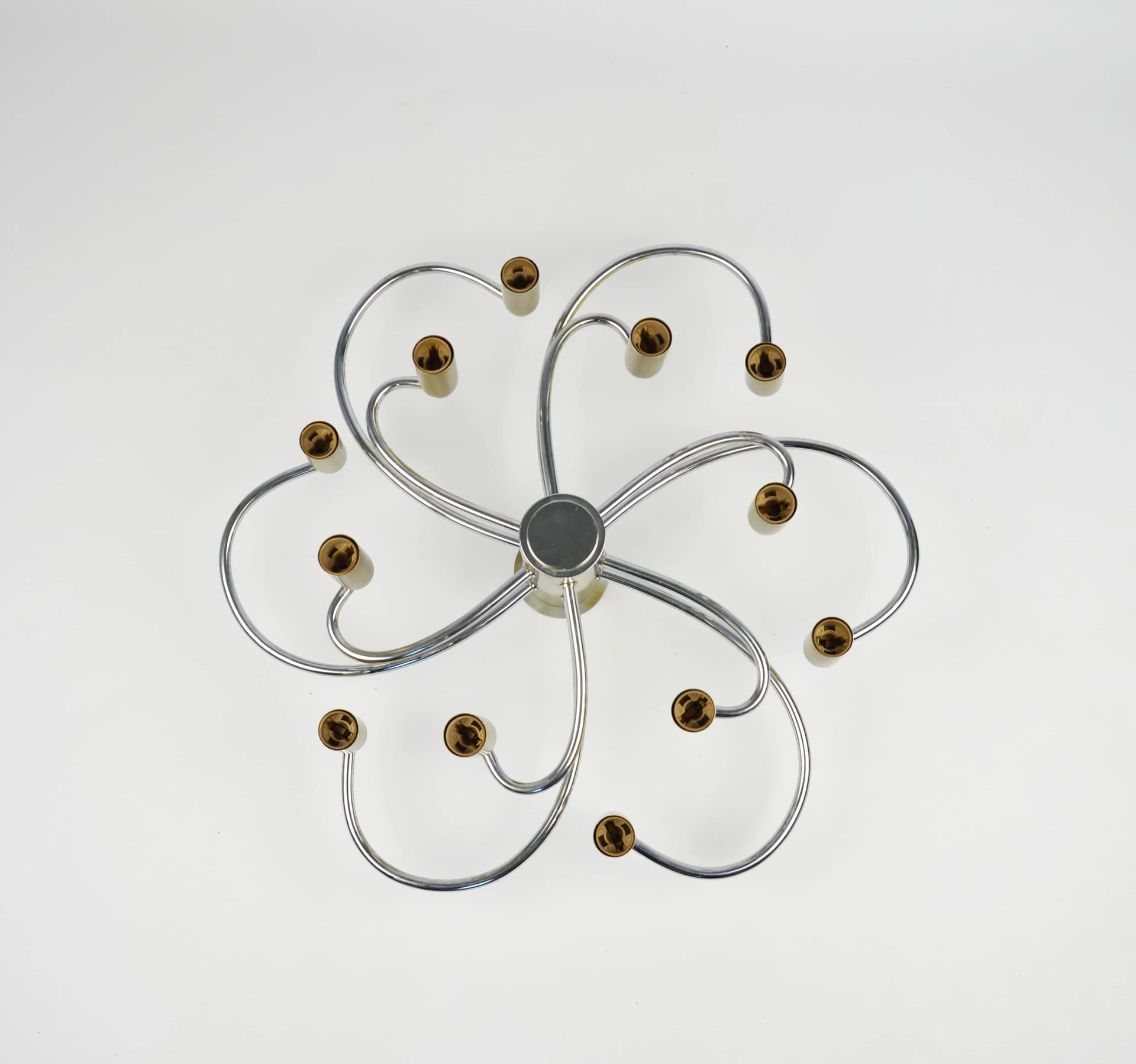 Lampa sufitowa Leola, srebrny, metal, lata 70. - 86154