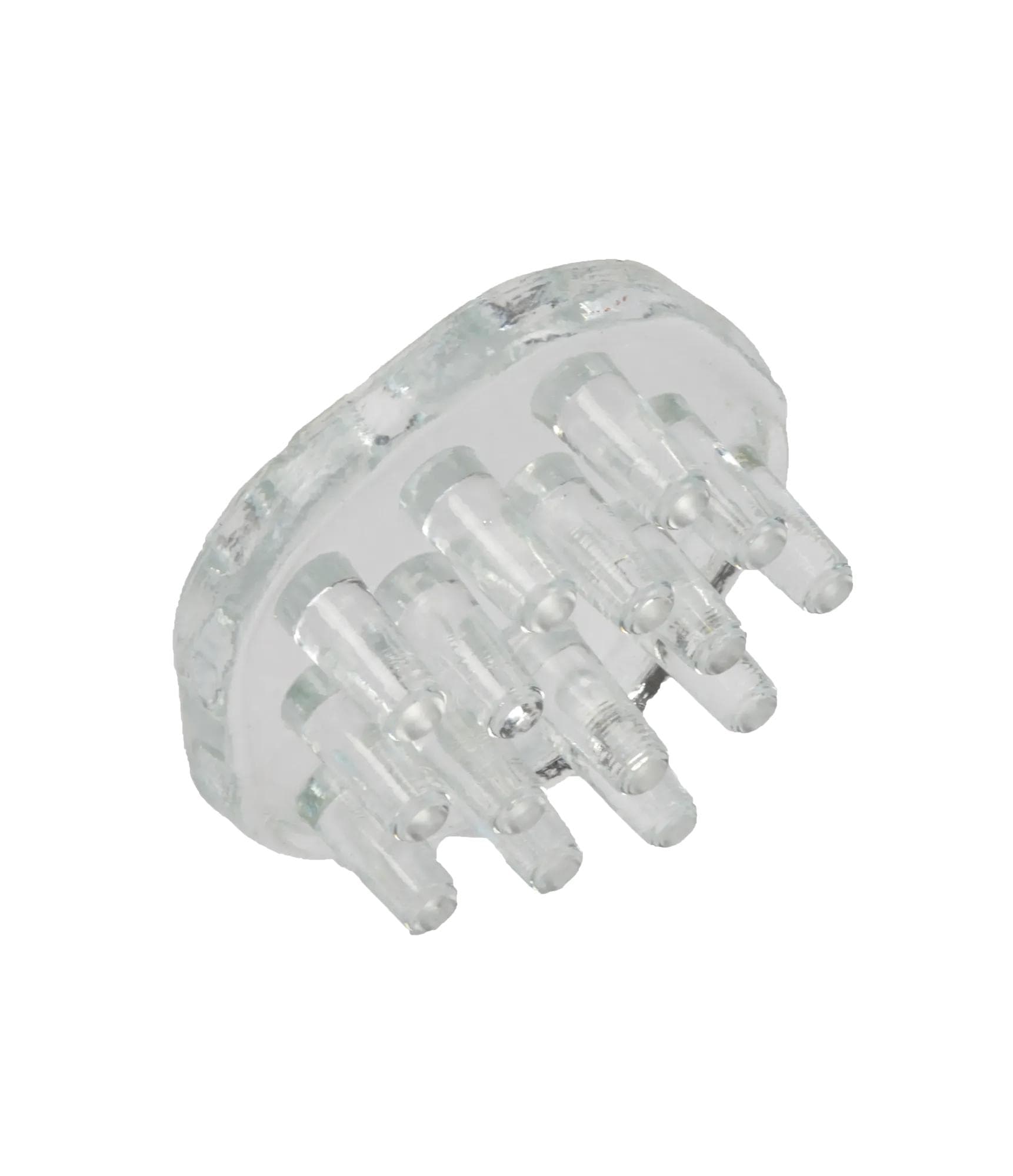 Candle holder, transparent glass, Germany, 1970s.