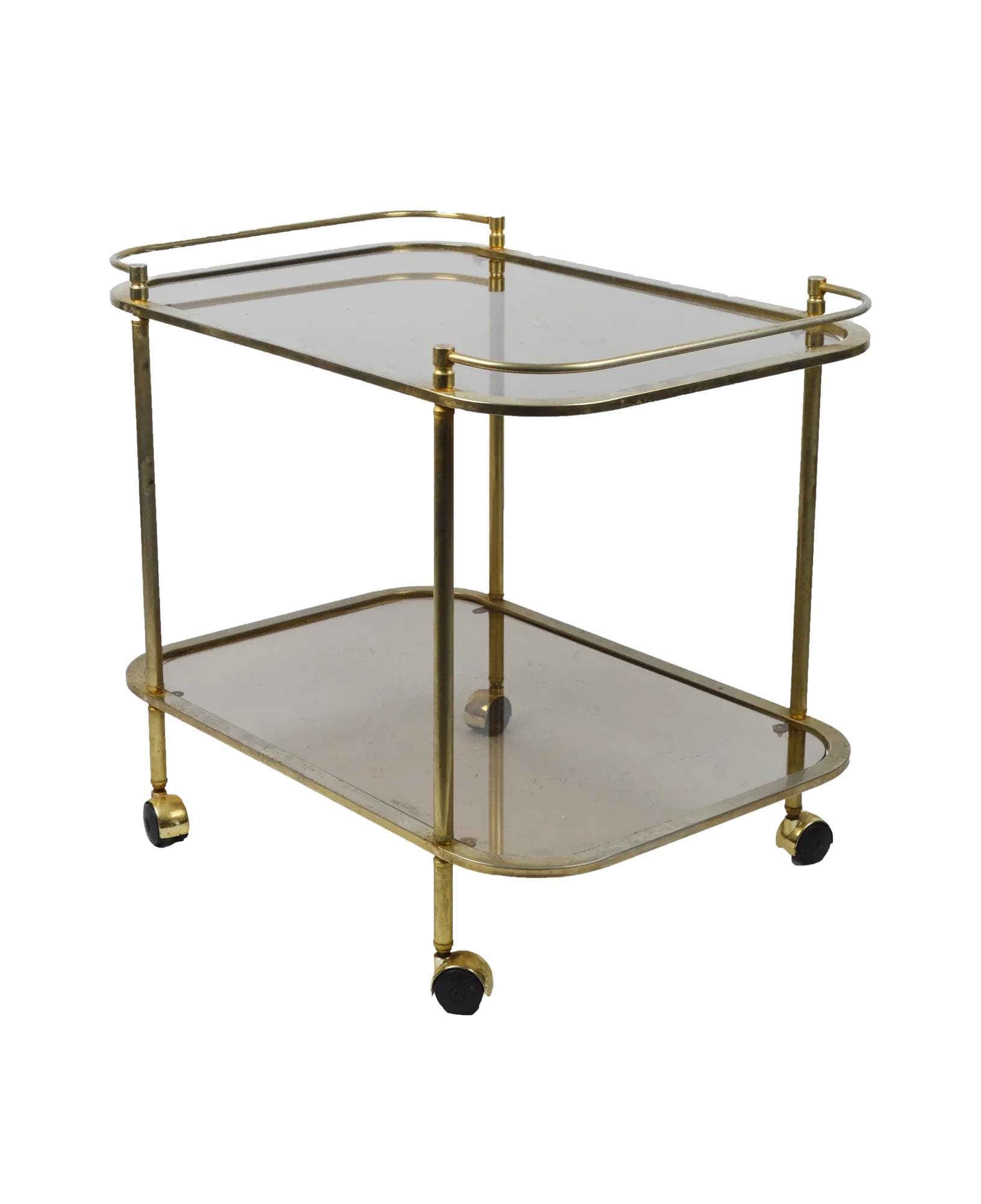 Stolik barowy, złoty, metal, Polska, lata 80.