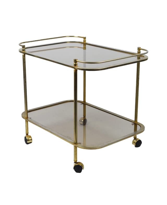 Stolik barowy, złoty, metal, Polska, lata 80. - WYMIARY