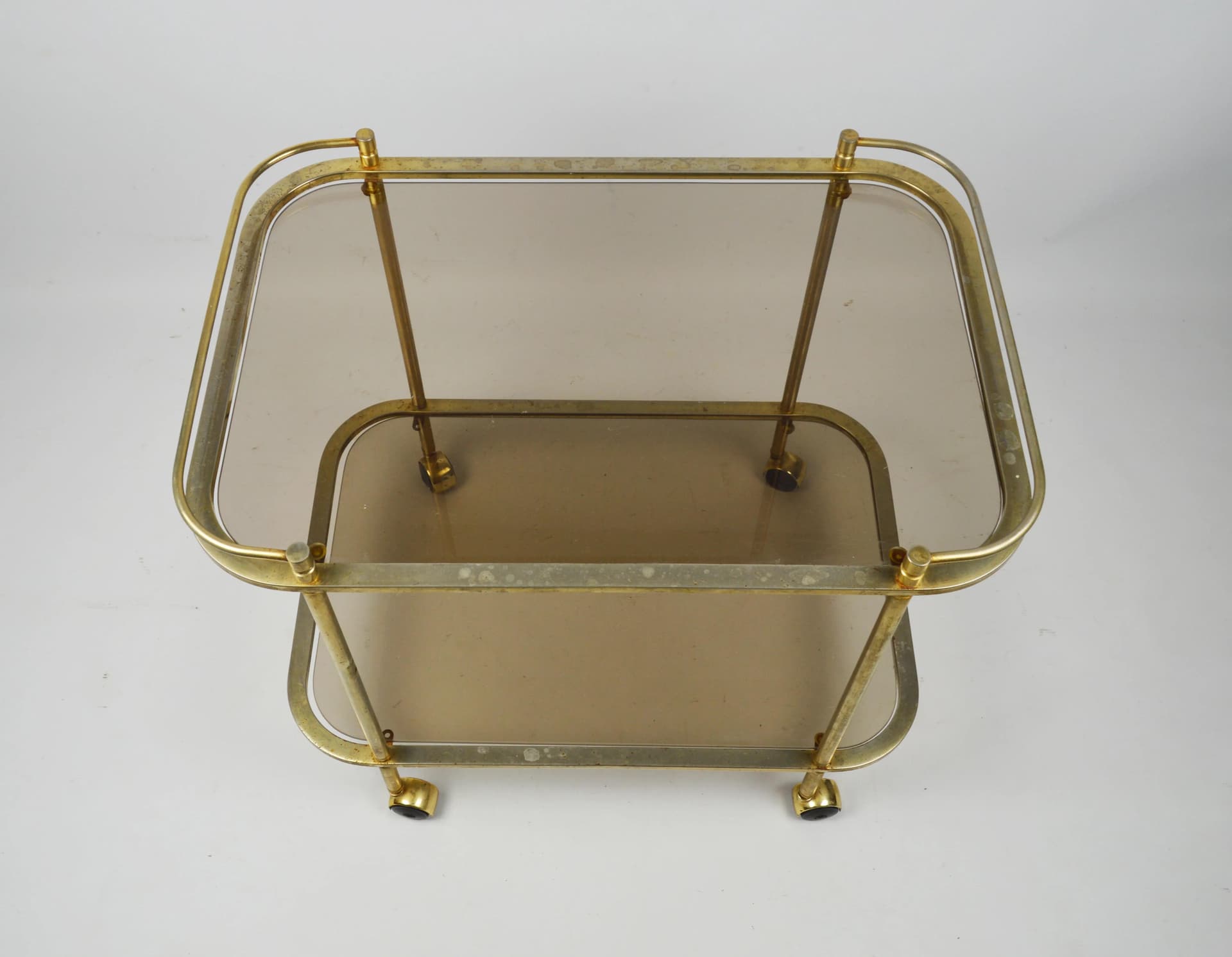 Stolik barowy, złoty, metal, Polska, lata 80. - 86115