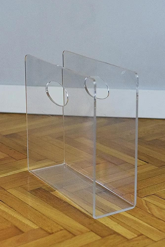 Magazine Rack, transparent plexiglass, Poland, 1970s - 86103
