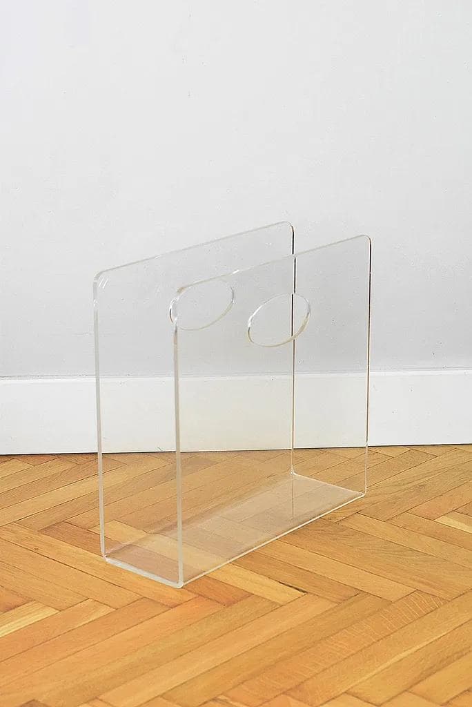 Magazine Rack, transparent plexiglass, Poland, 1970s - 86102