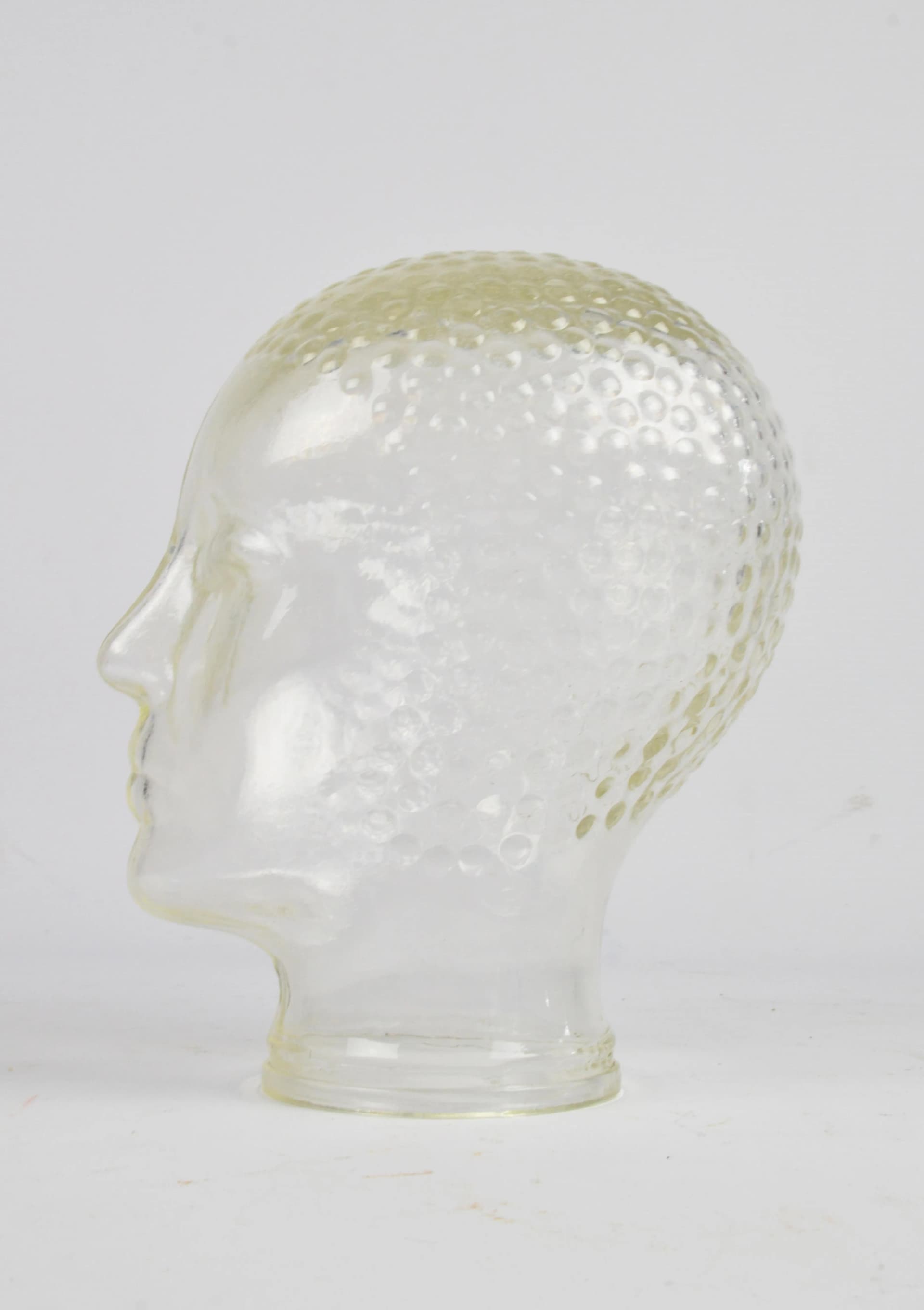 Decorative head, transparent glass, Poland, 1970s. - 86096