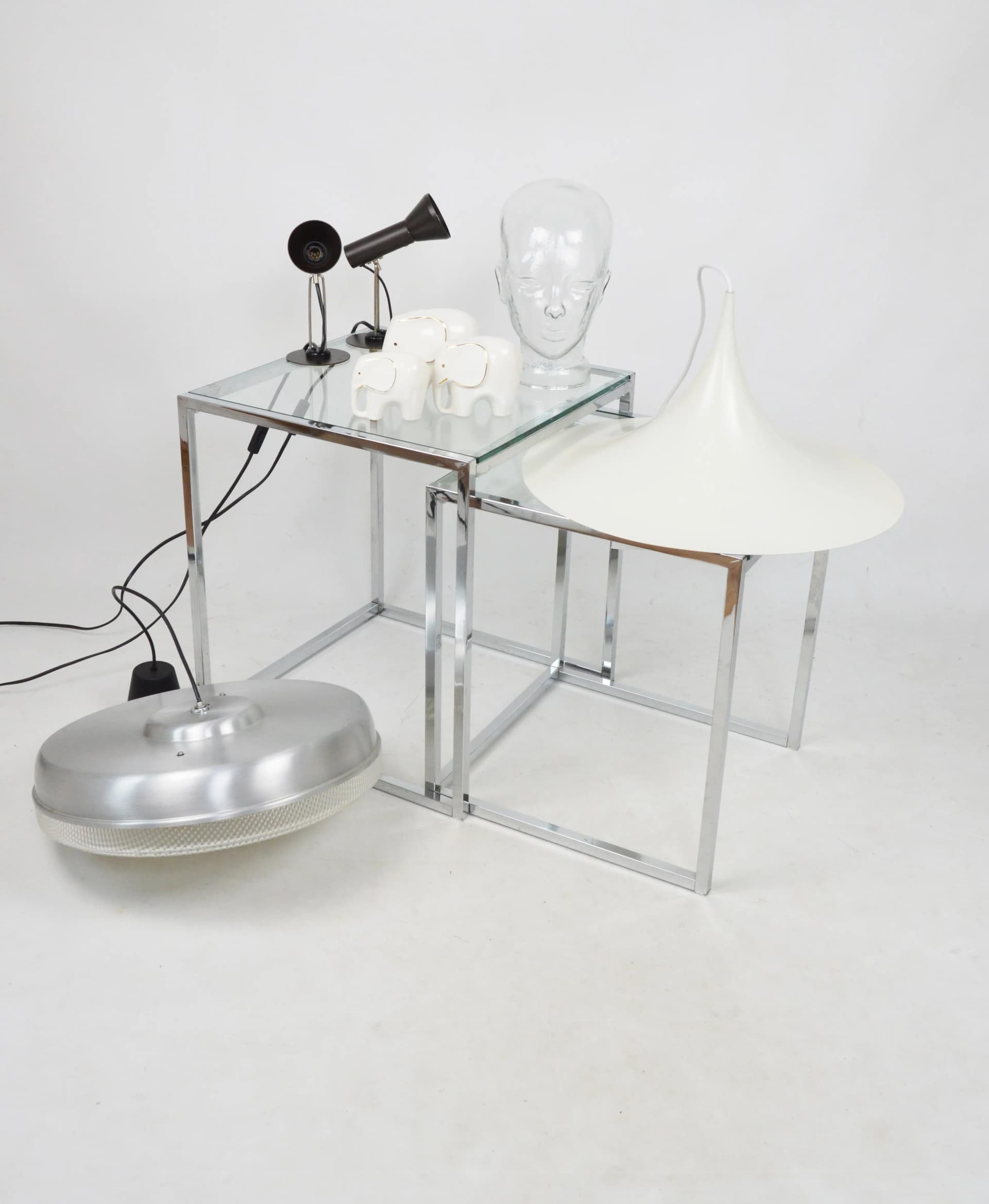 Lampa wisząca Semi, biały, metal, dla IKEA, Szwecja, lata 80. - 86083