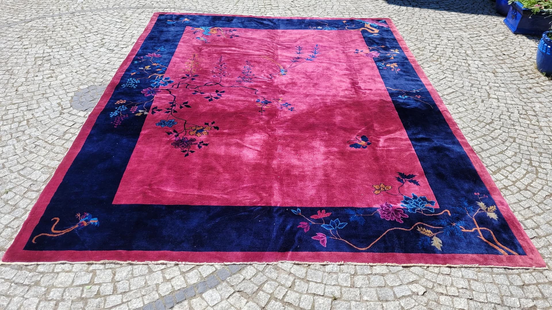 Dywan Art Deco, multikolor, wełna, Chiny, lata 20., 270x350 cm - 88640